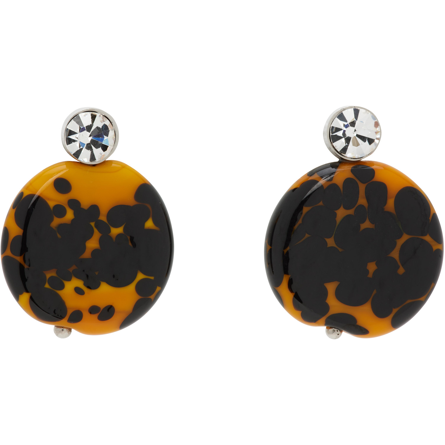 Dries Van Noten Handmade Painted Earrings