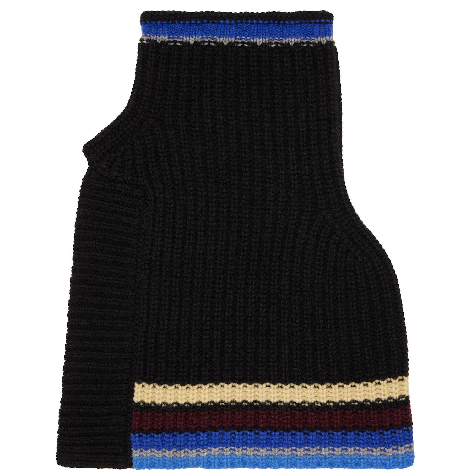 Dries Van Noten Black Wool Shawl Collar