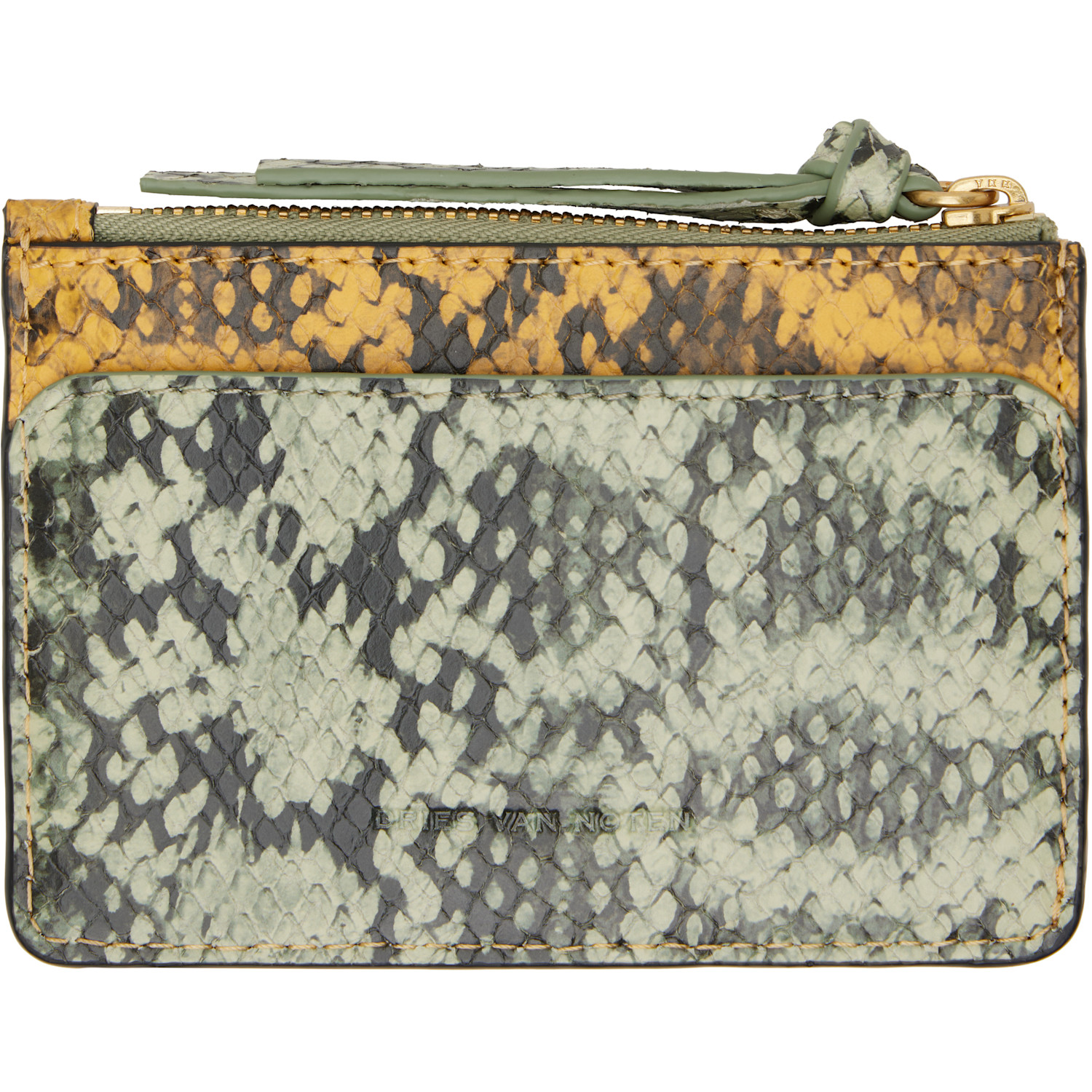 Dries Van Noten Yellow Leather Card Holder