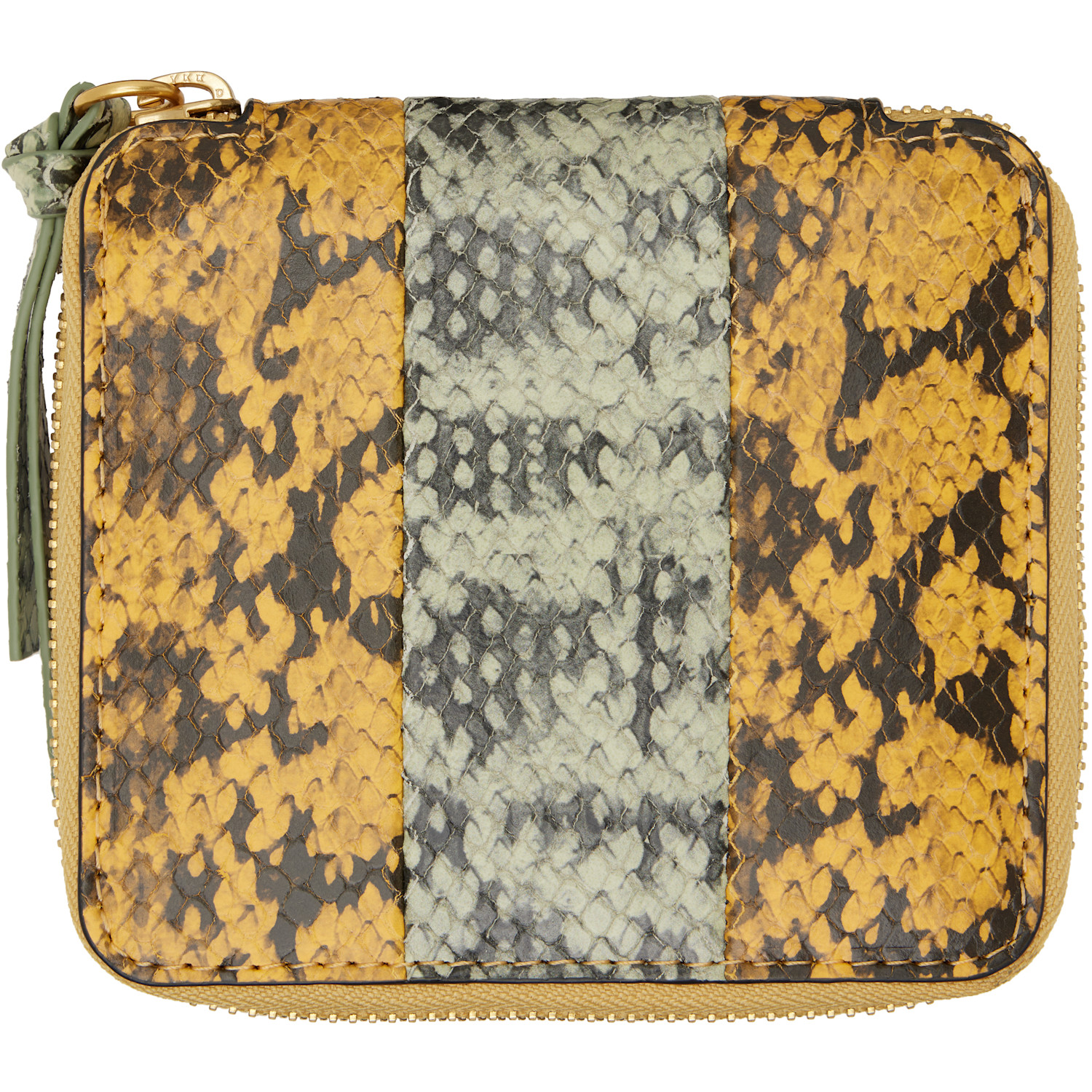 Dries Van Noten Yellow & Green Leather Wallet