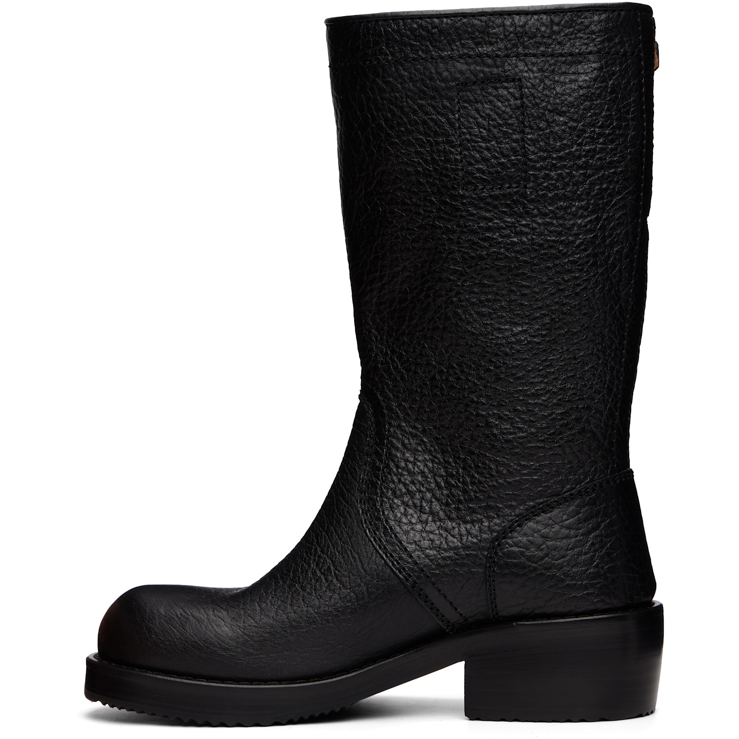 Dries Van Noten Mid Calf Boots Chunky Heel Closed Toe In Multi