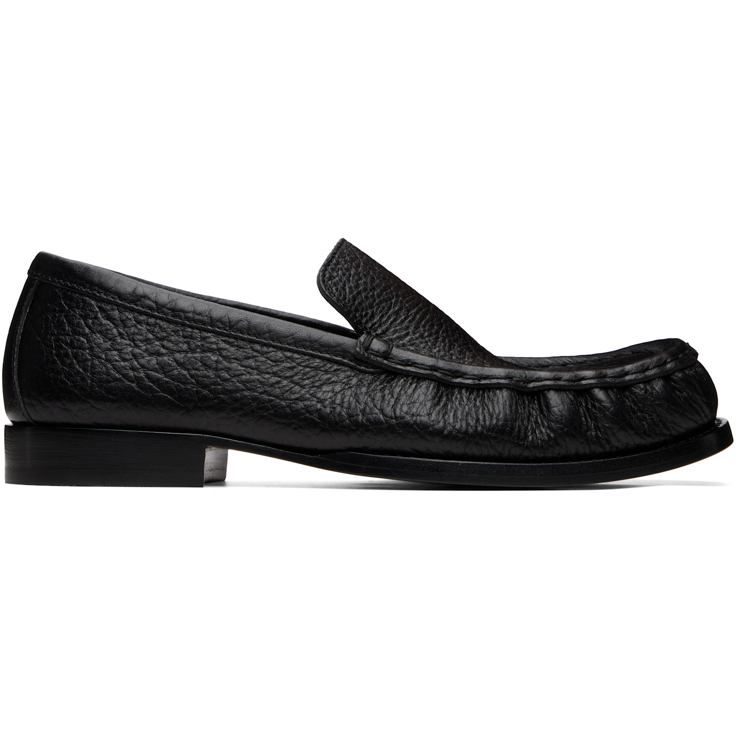 Dries Van Noten Black Leather Loafers