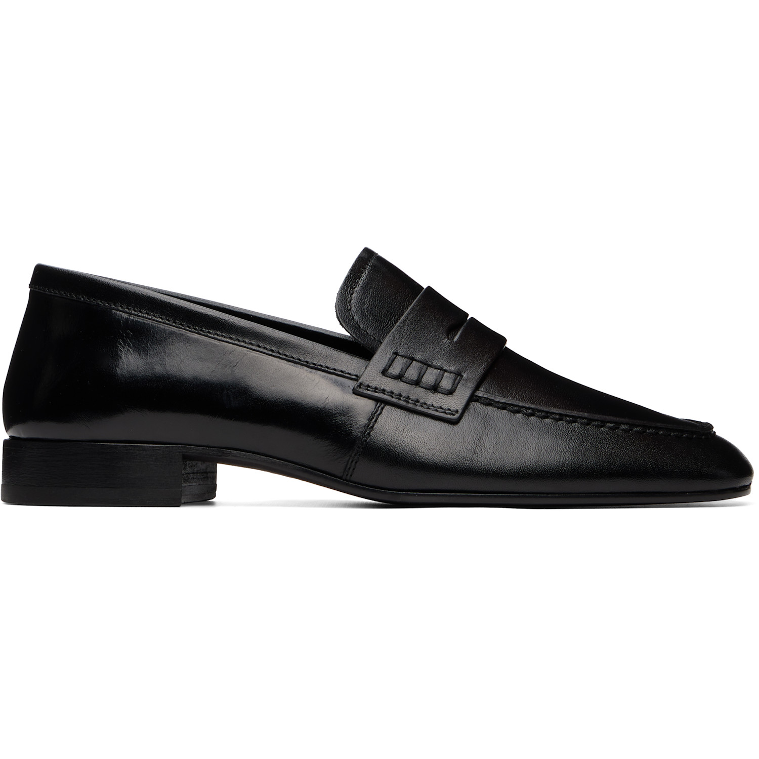 Dries Van Noten Black Leather Loafers
