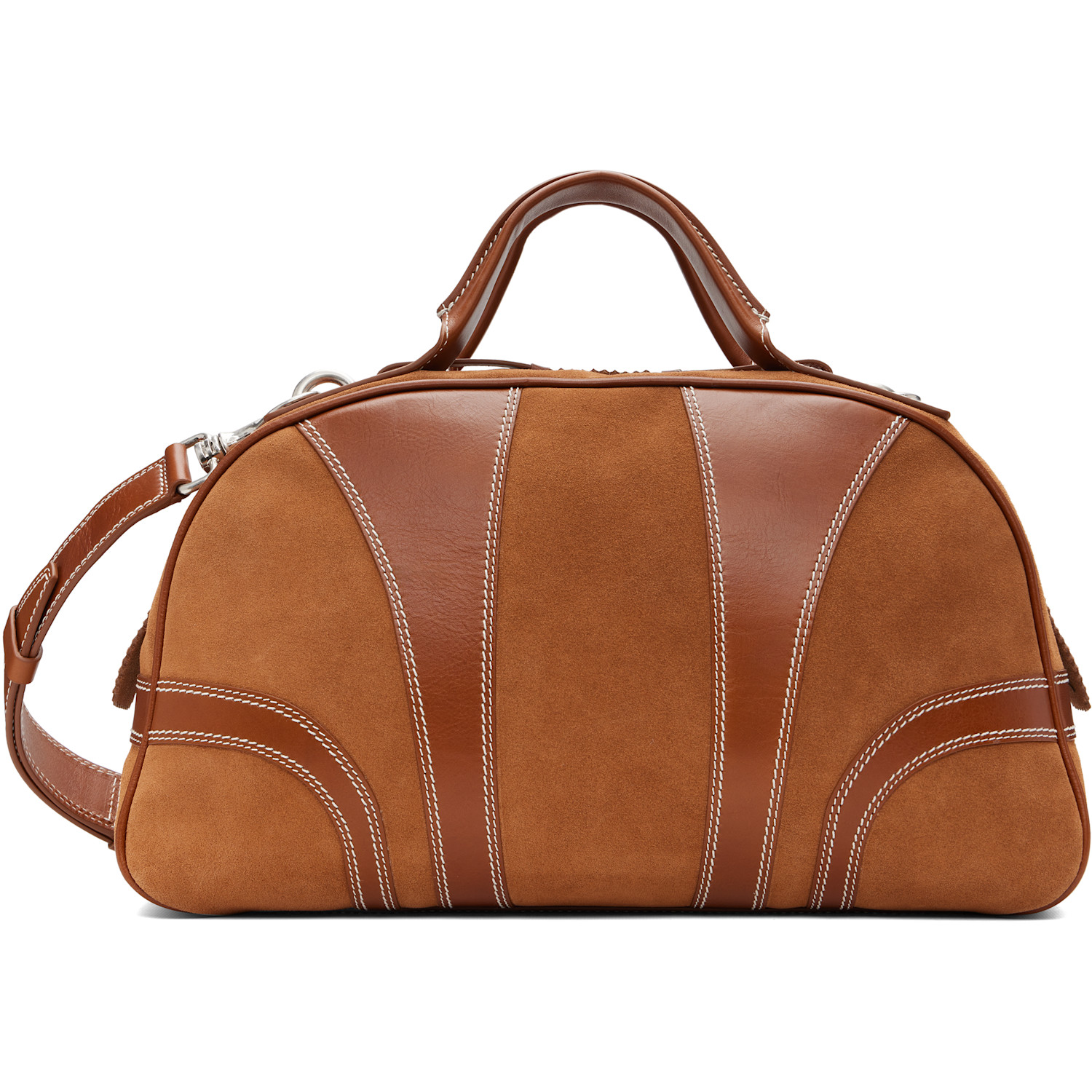 Dries Van Noten Tan Suede Duffle Bag