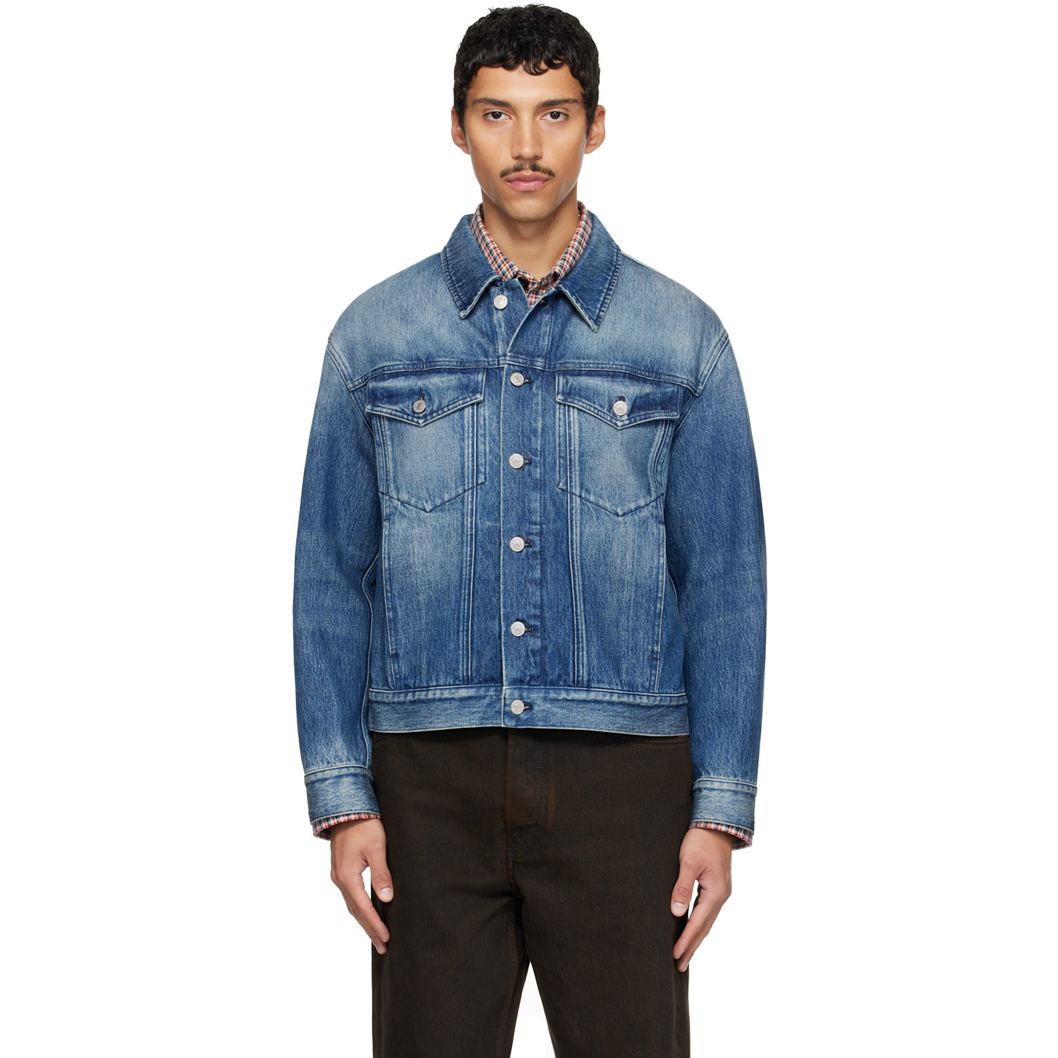 Dries Van Noten Blue Faded Denim Jacket