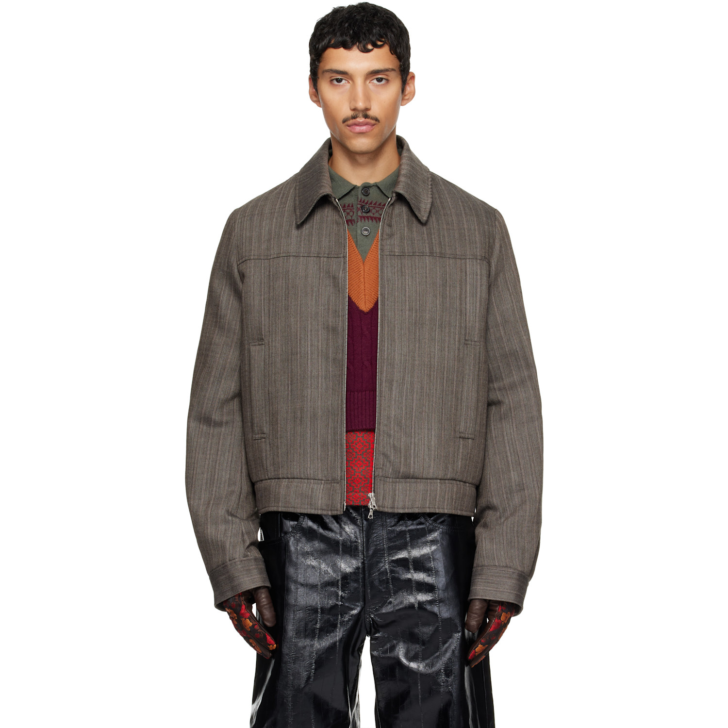 Dries Van Noten Brown Wool Jacket