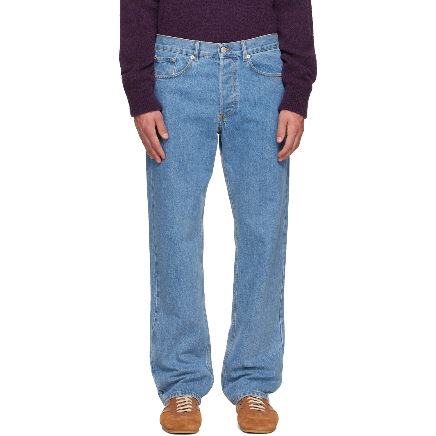Dries Van Noten Blue Straight Jeans