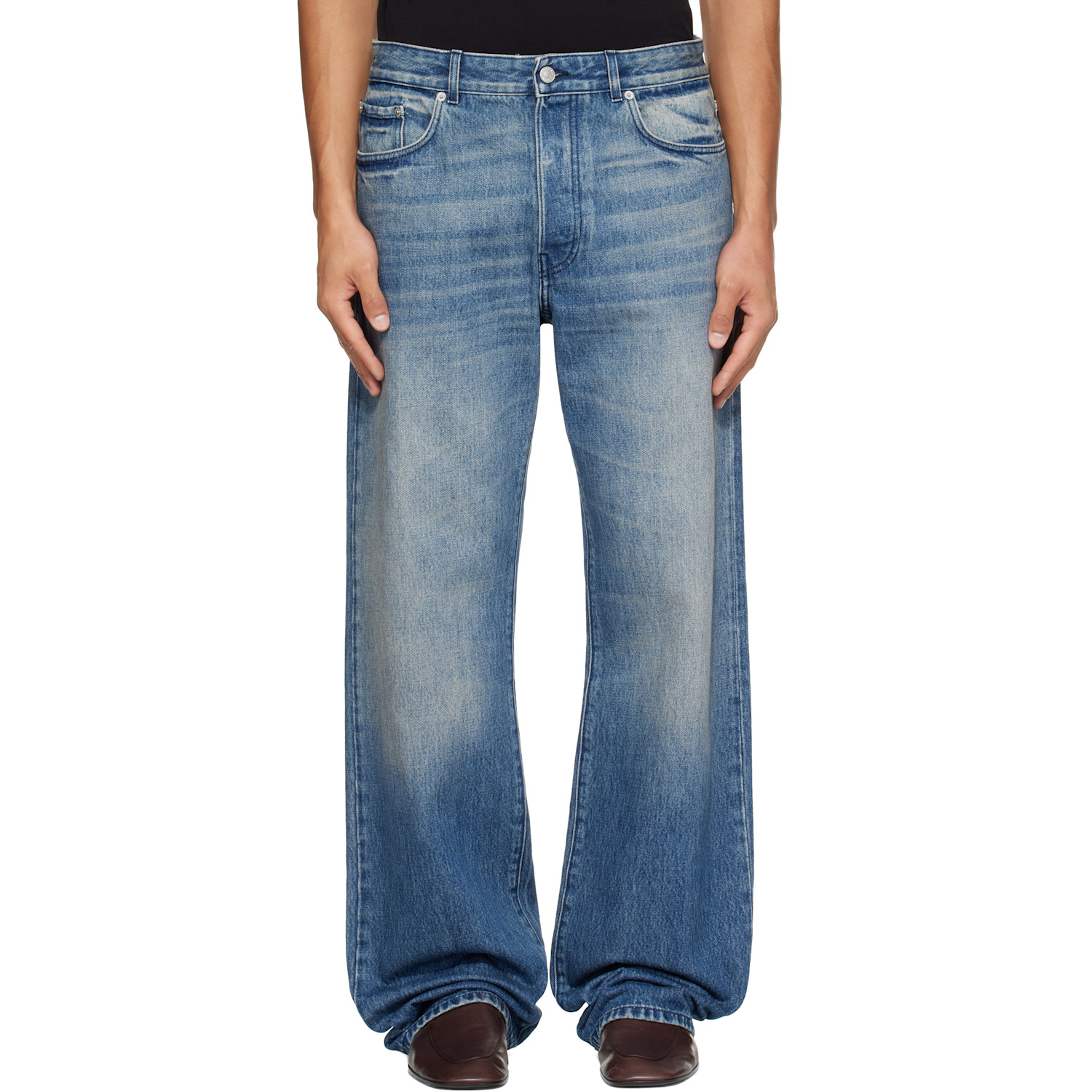 Dries Van Noten Blue Loose Denim Jeans