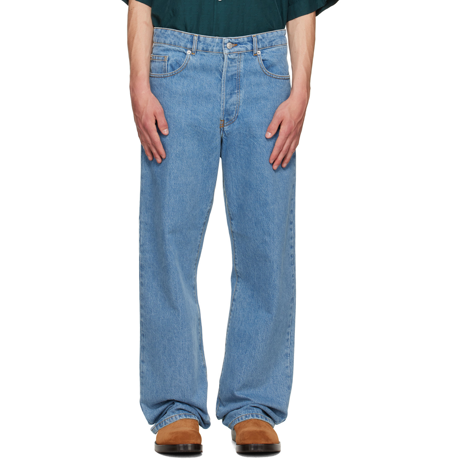 Dries Van Noten Blue Loose Fit Jeans
