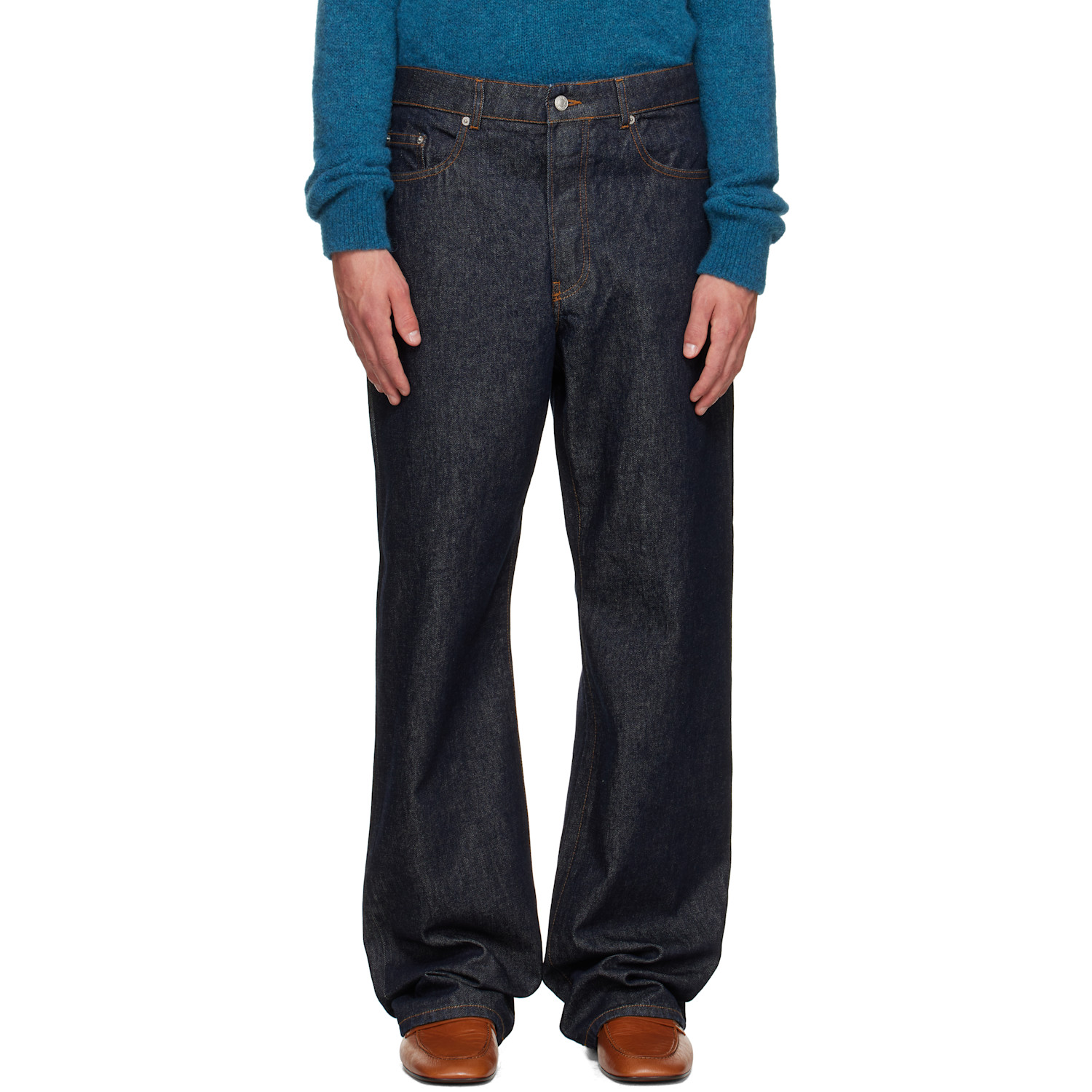 Dries Van Noten Blue Loose Fit Jeans