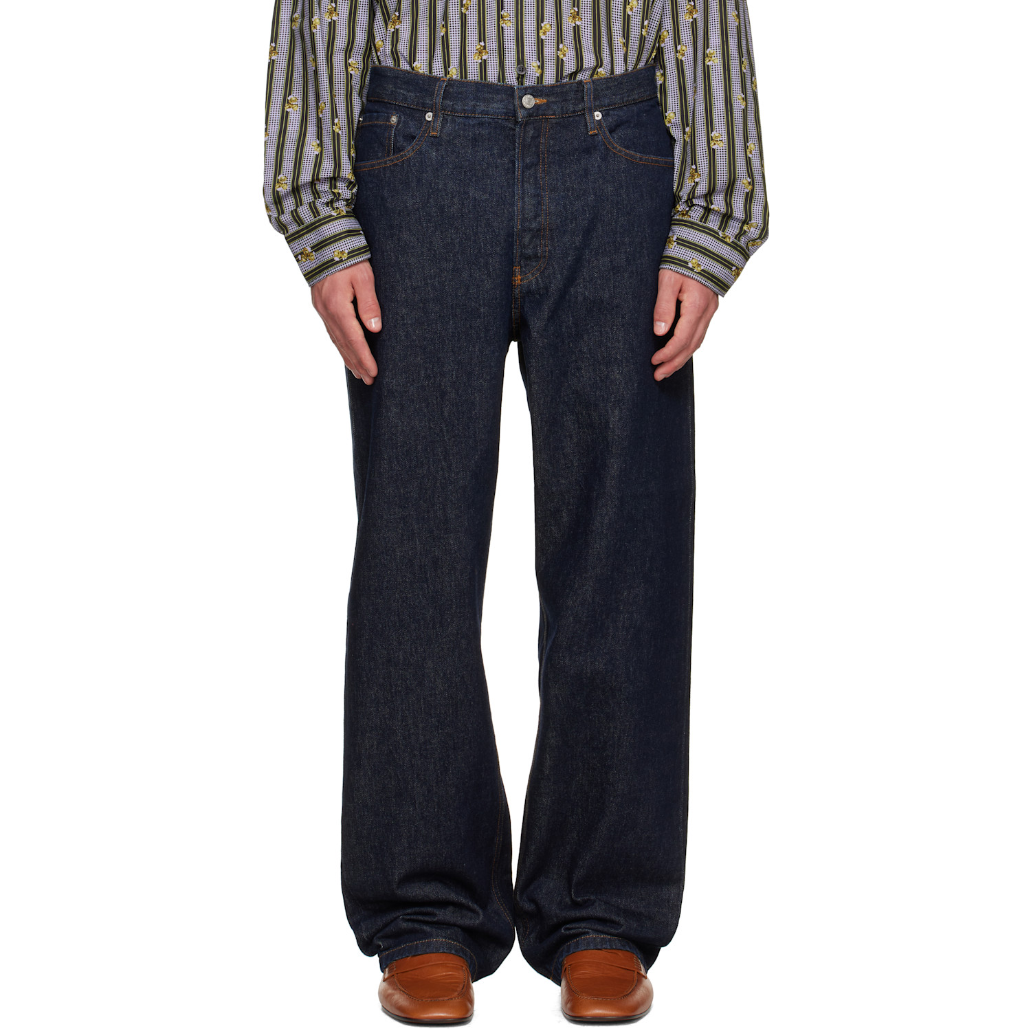 Dries Van Noten Blue Loose Fit Jeans