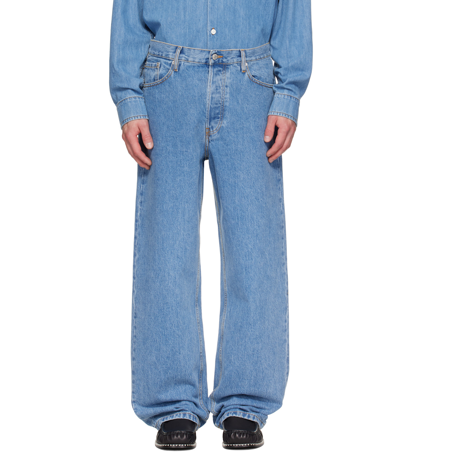 Dries Van Noten Blue Loose Fit Jeans
