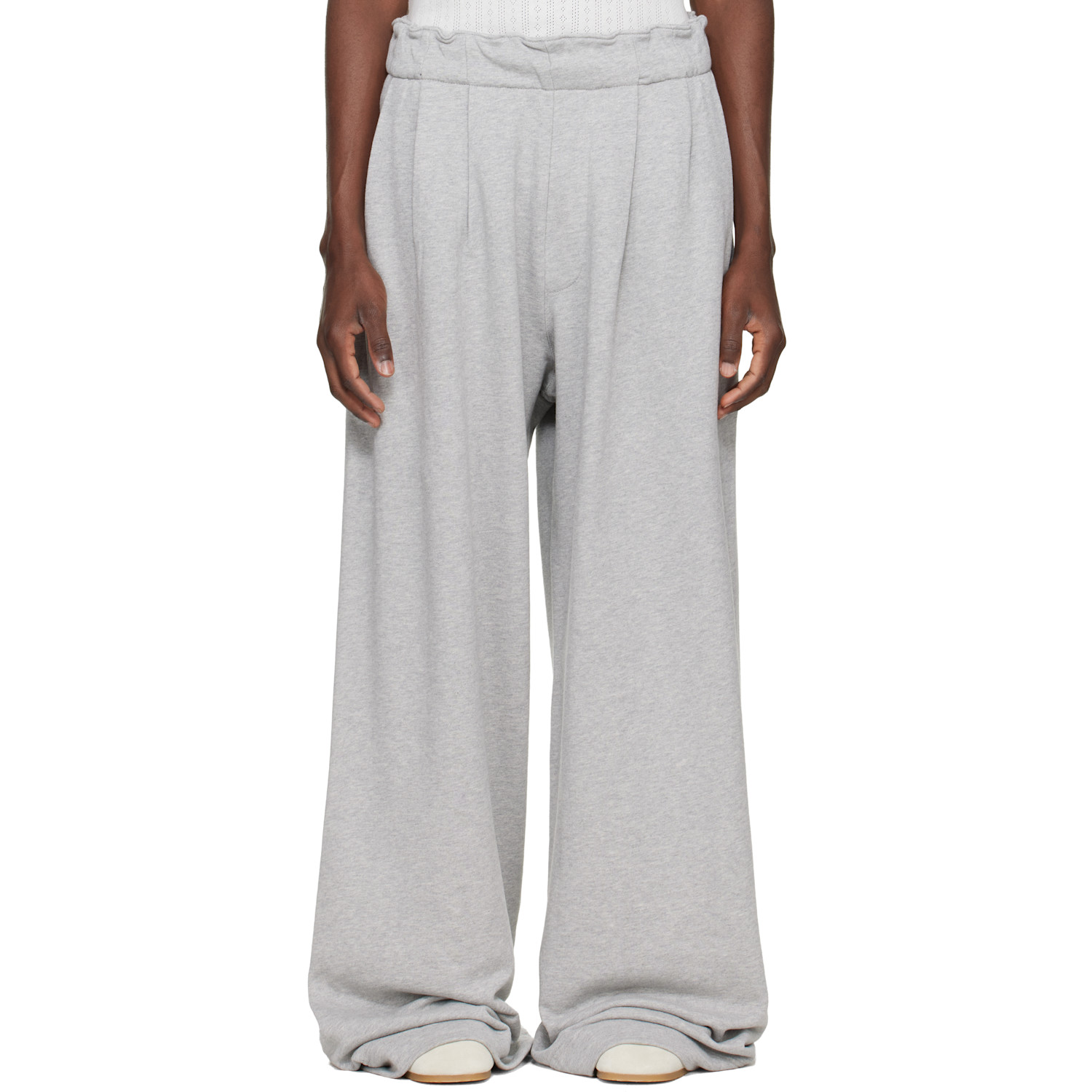 Dries Van Noten Gray Pleated Sweatpants