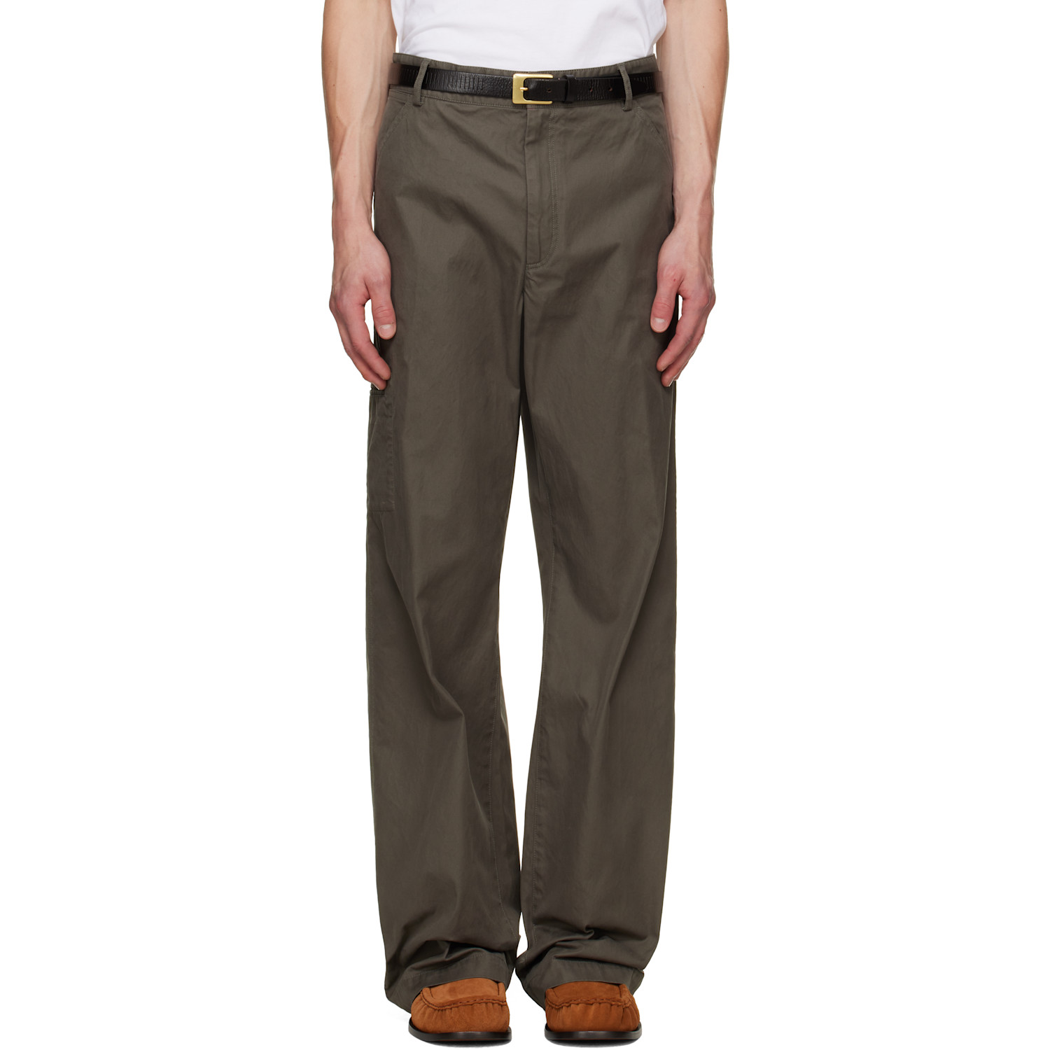Dries Van Noten Khaki Four-Pocket Trousers