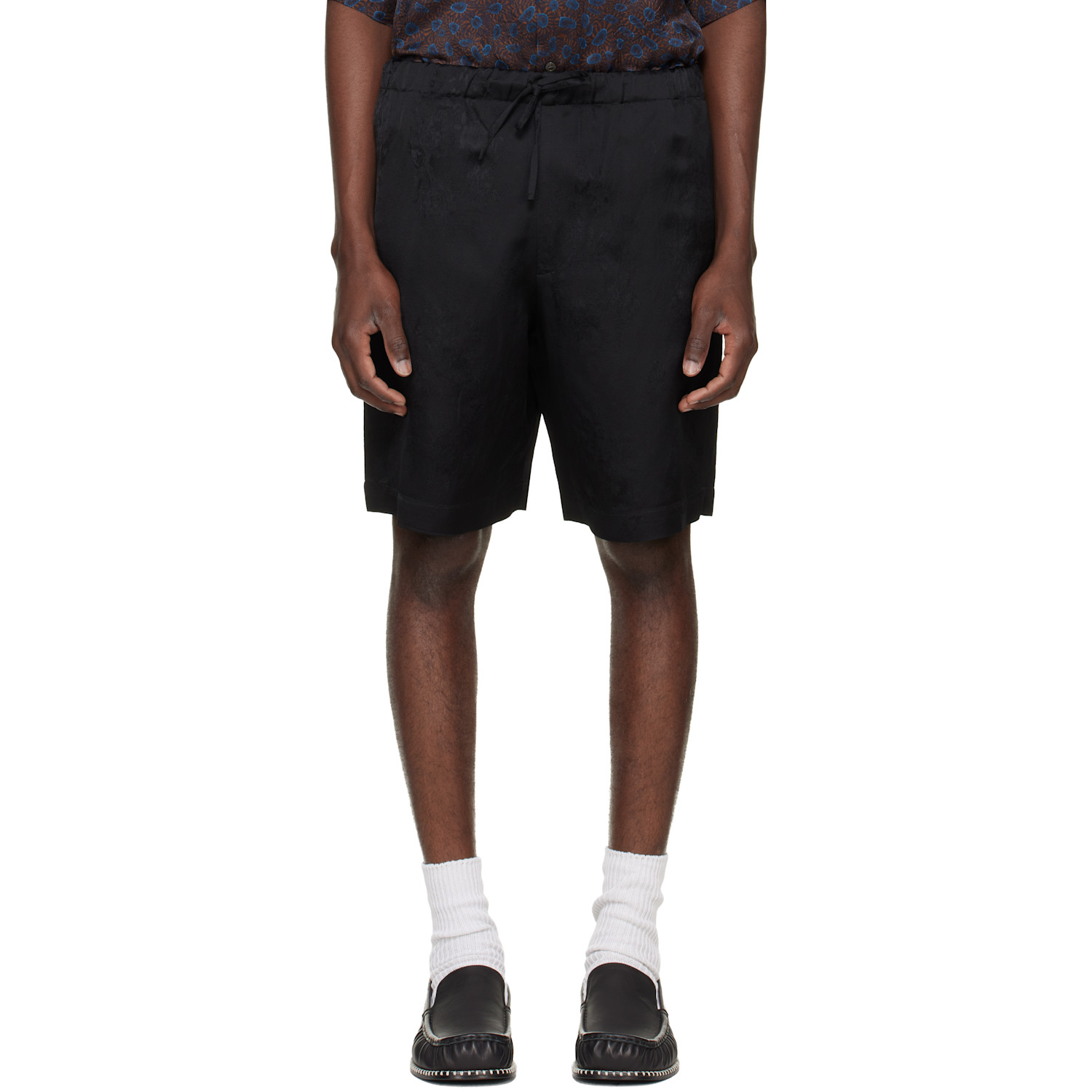 Dries Van Noten Black Viscose Shorts