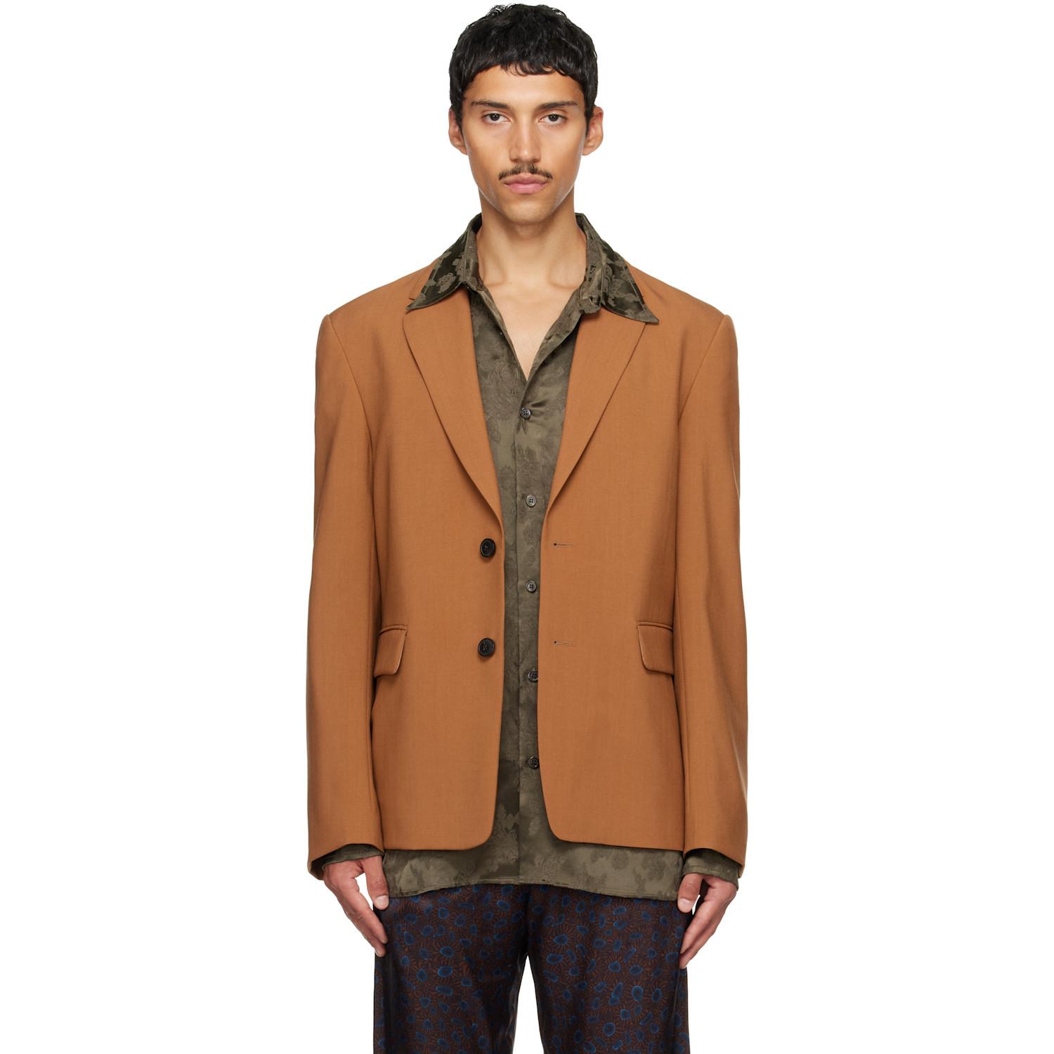 Dries Van Noten Tan Wool Blazer