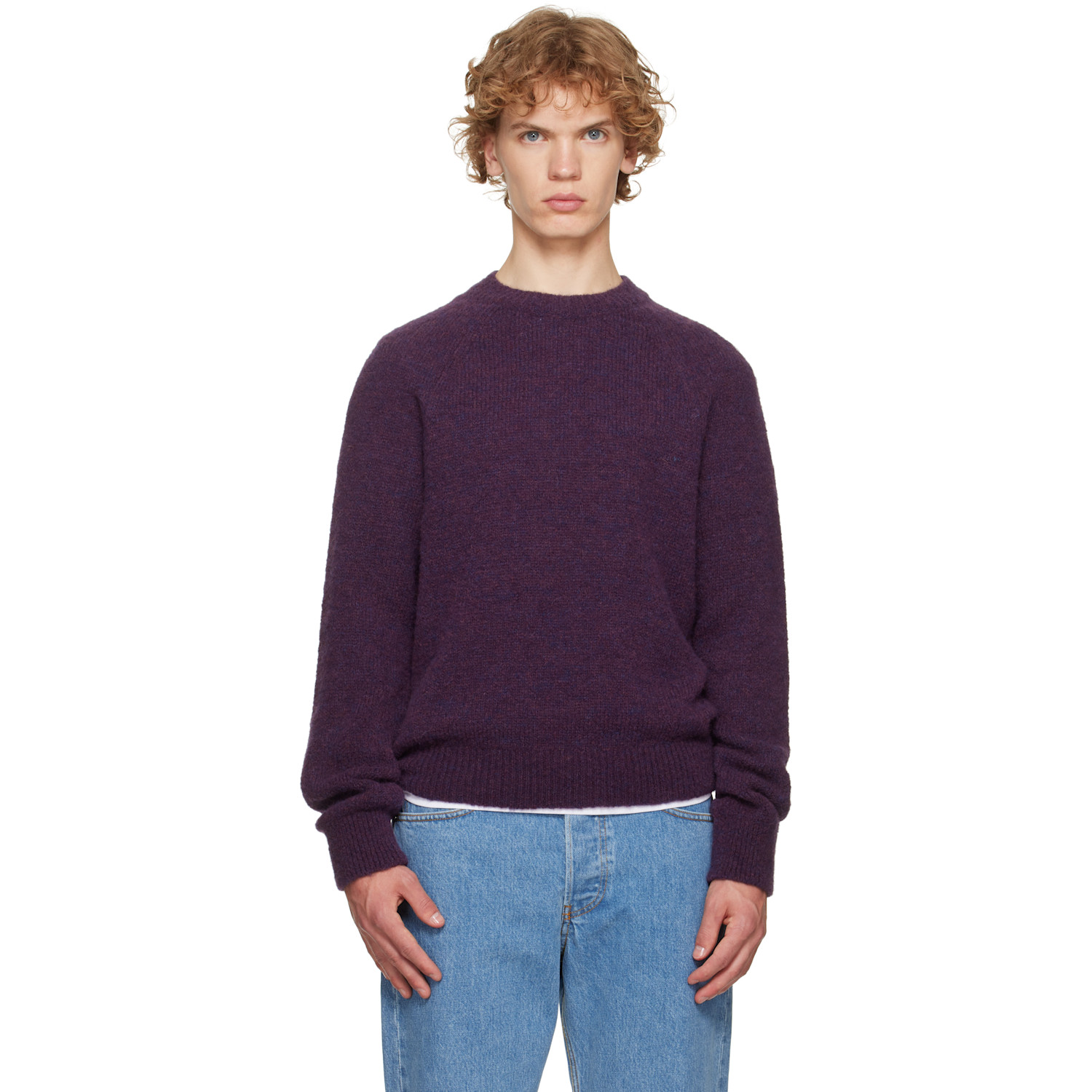 Dries Van Noten Purple Alpaca Sweater