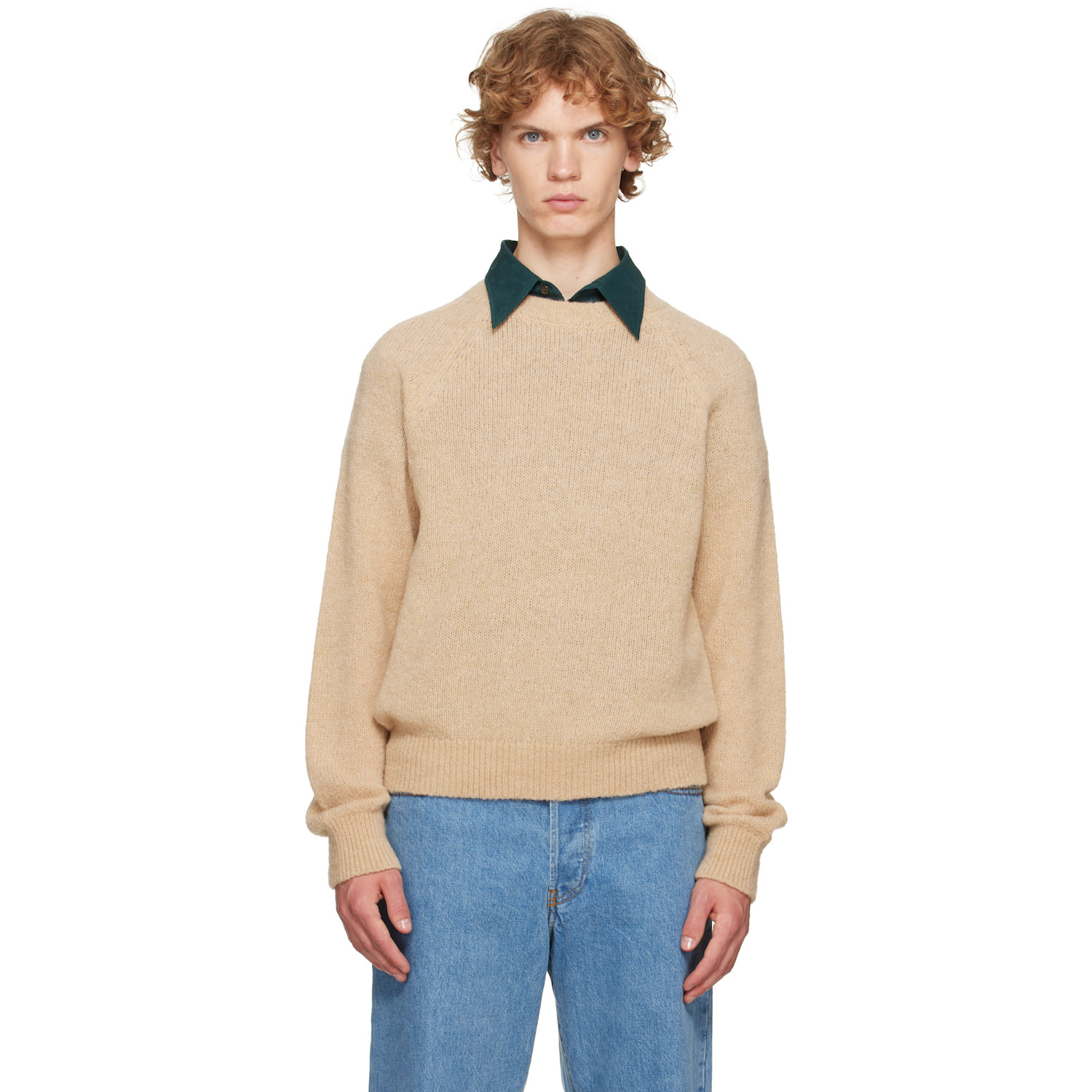 Dries Van Noten Beige Alpaca Sweater