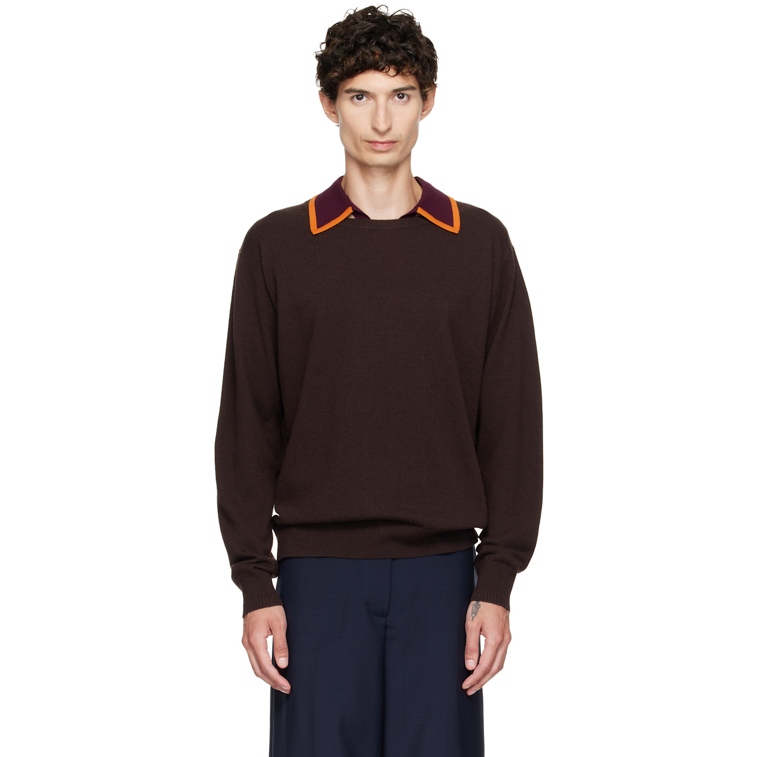 Dries Van Noten Brown Cashmere Sweater