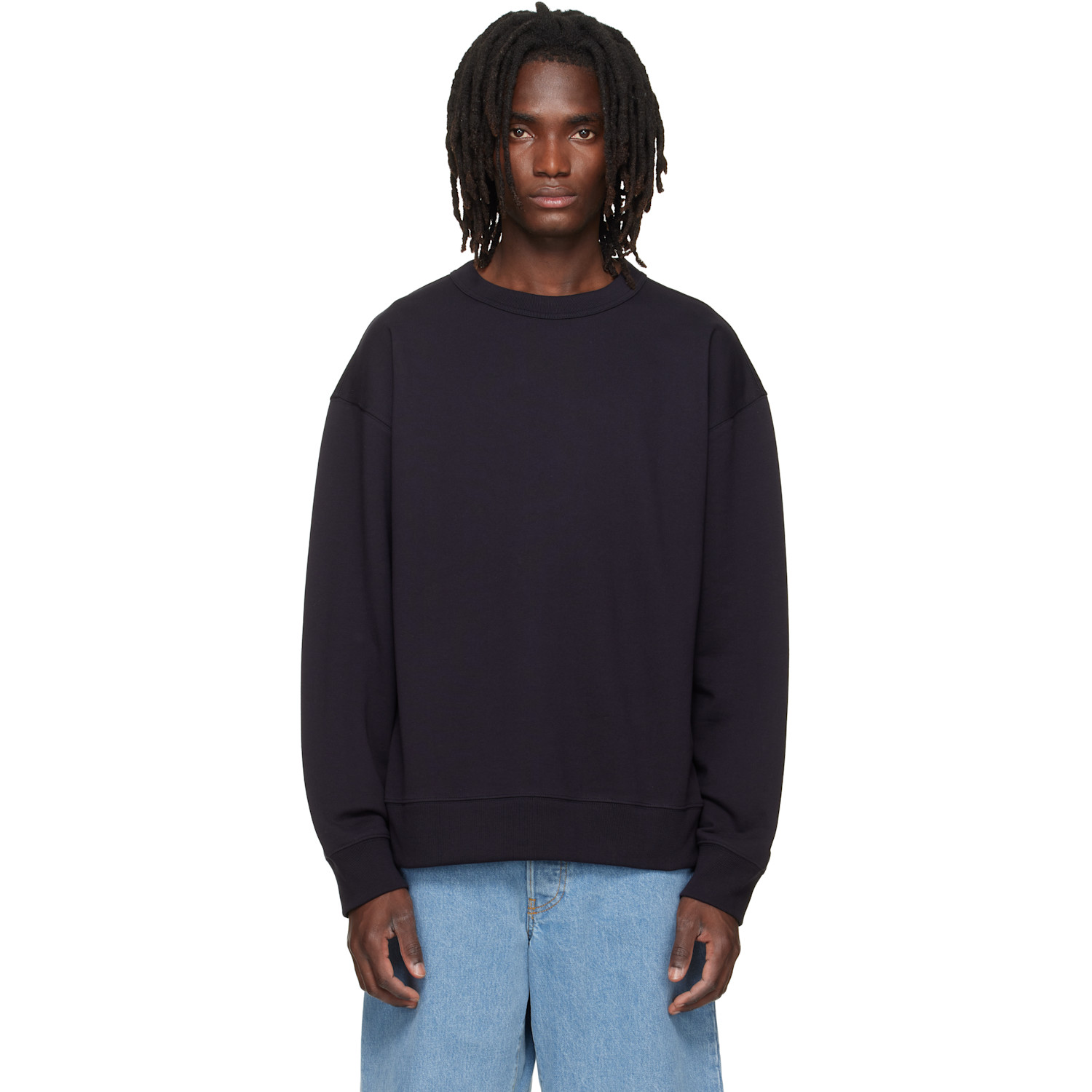 Dries Van Noten Navy Oversized Sweatshirt