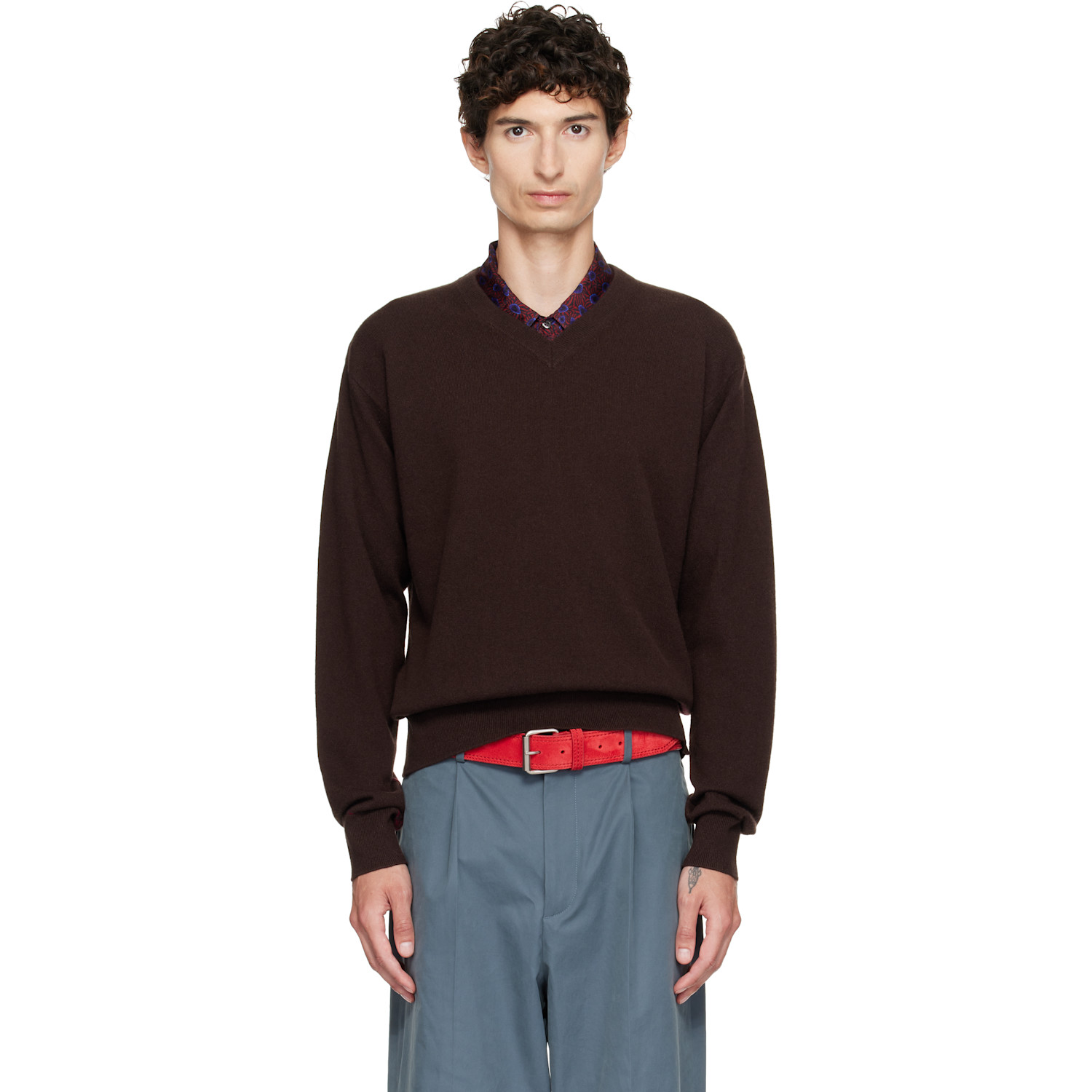 Dries Van Noten Brown Cashmere Sweater