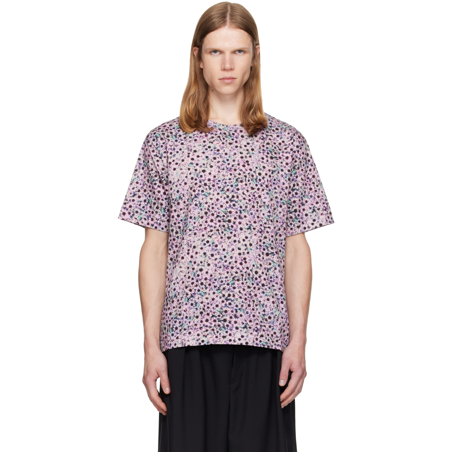 Dries Van Noten Pink Regular Fit Cotton T-shirt