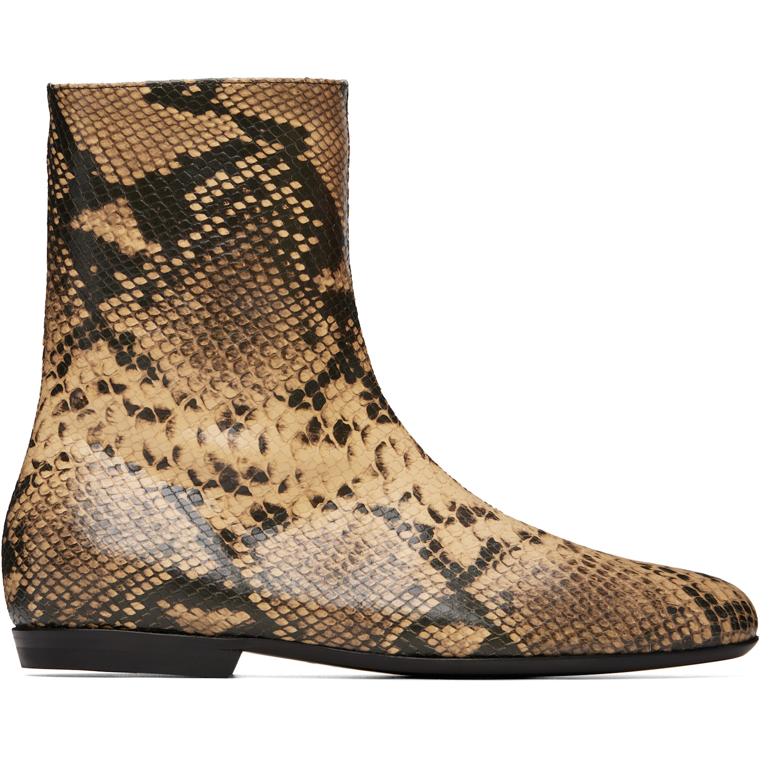 Dries Van Noten Beige Leather Sock Boots