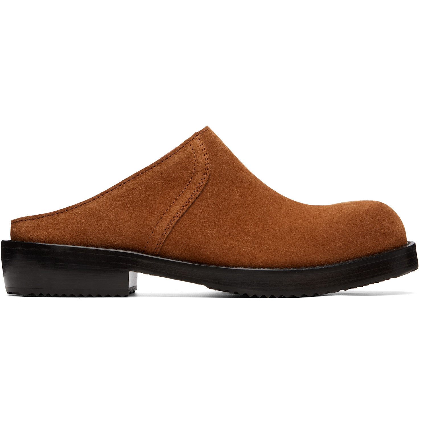 Dries Van Noten Tan Suede Clog Loafers