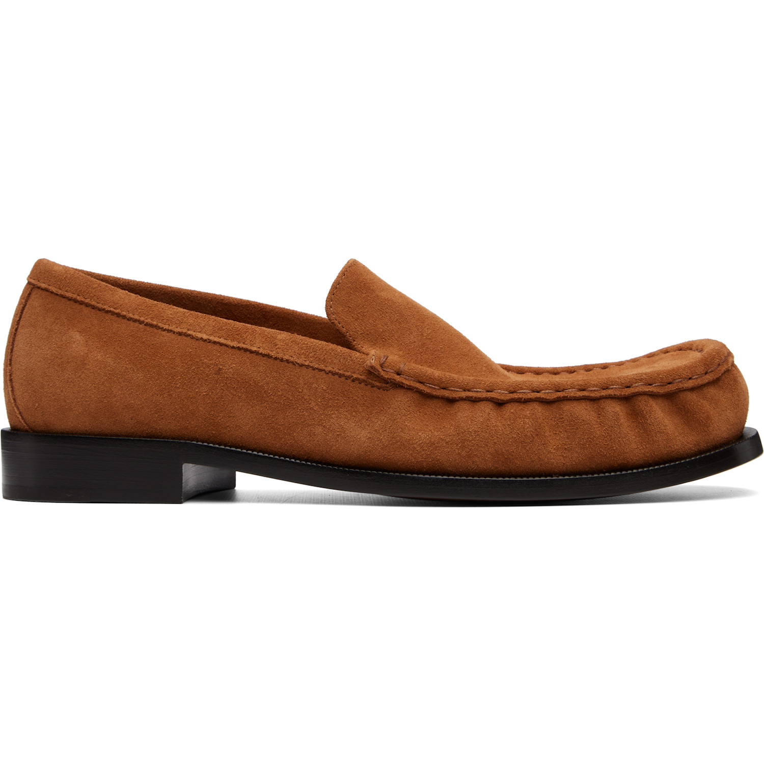 Dries Van Noten Tan Suede Loafers