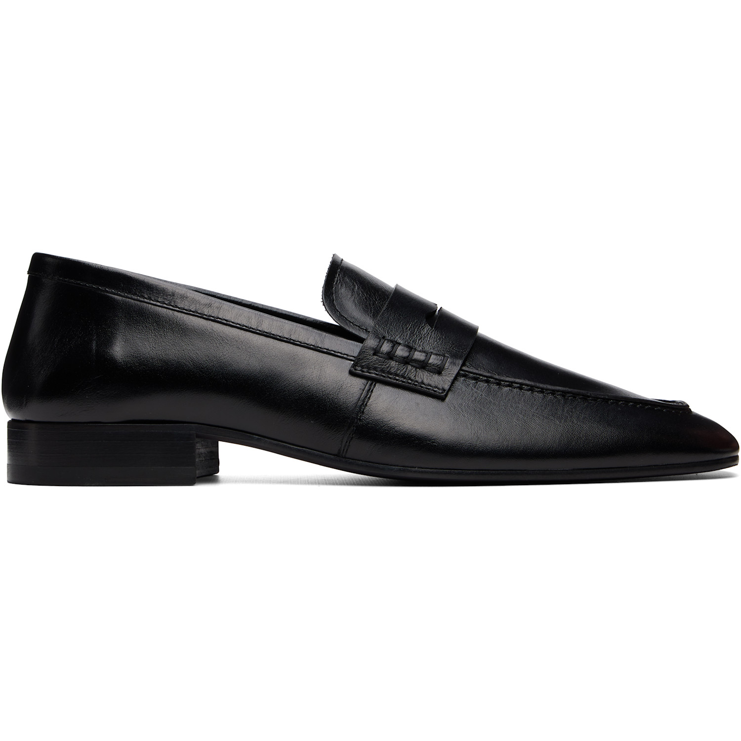 Dries Van Noten Black Leather Loafers