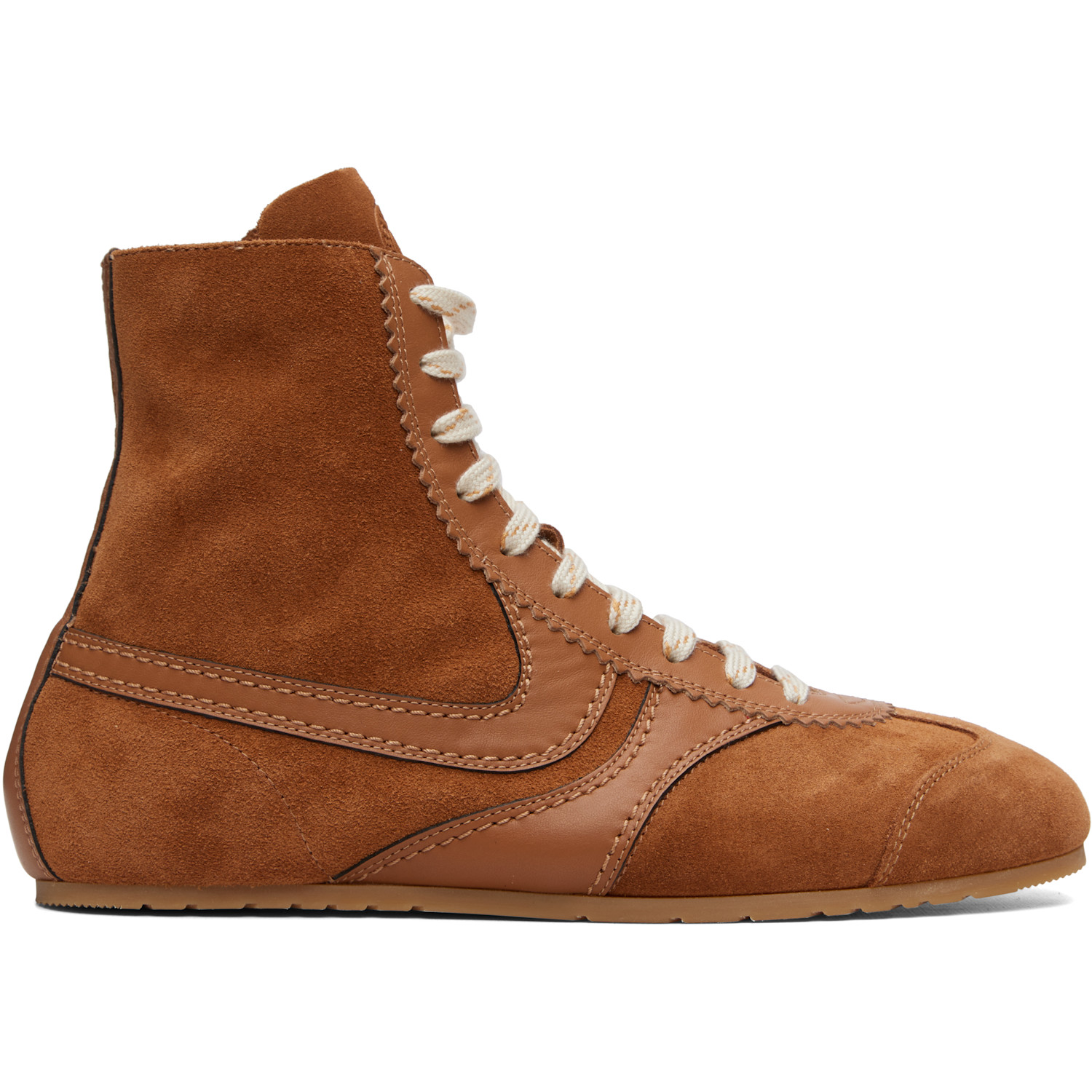 Dries Van Noten Tan Suede Sneakers