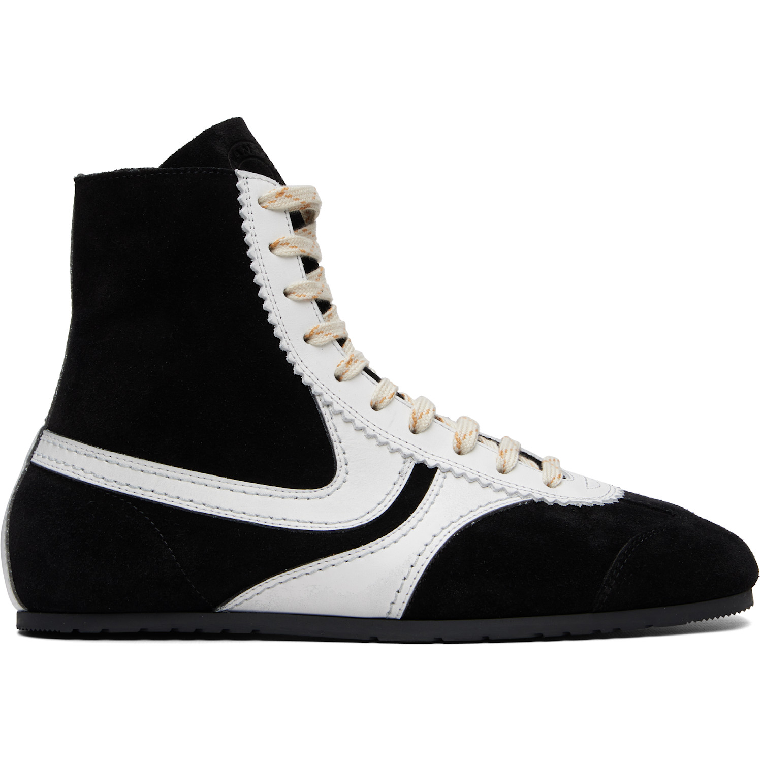 Dries Van Noten Black & White Suede Sneakers
