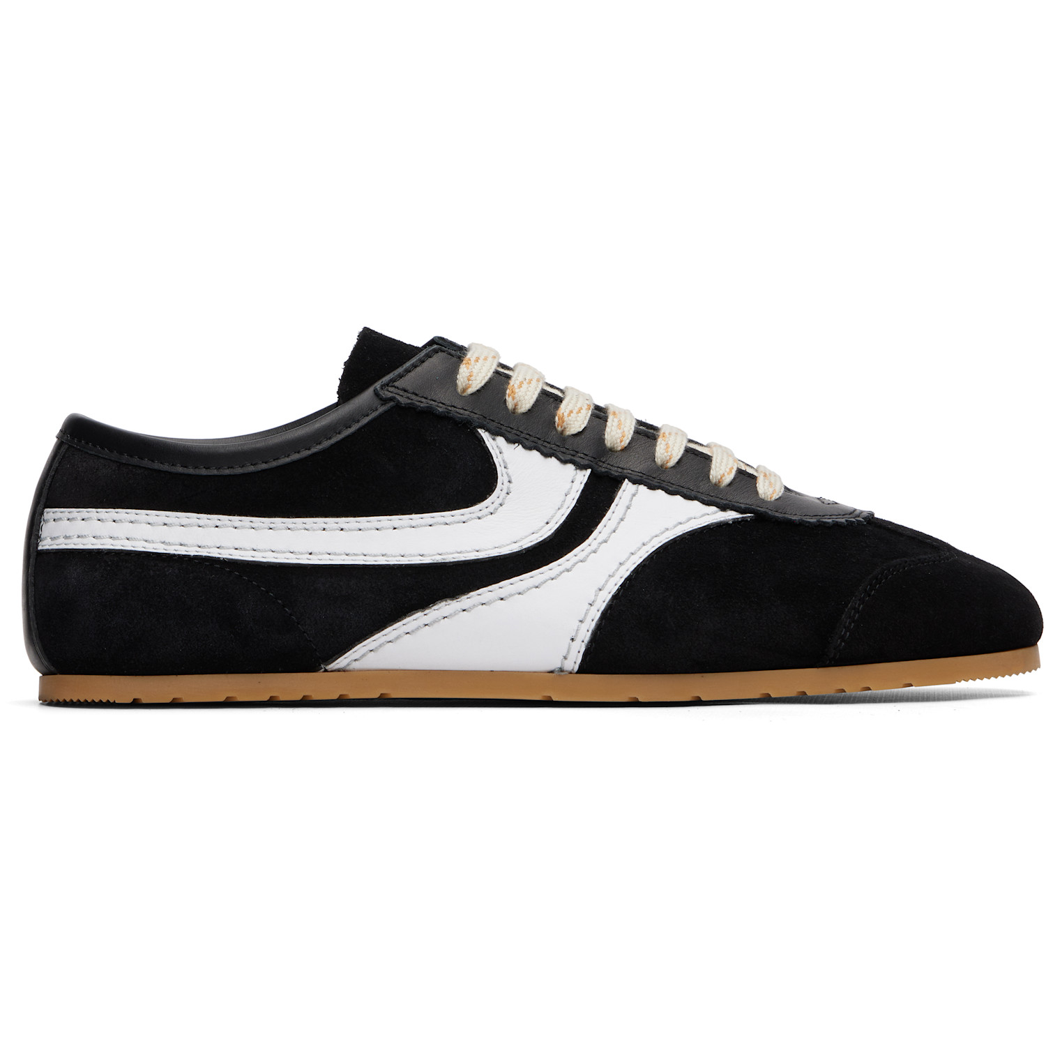 Dries Van Noten Black & White Suede Sneakers