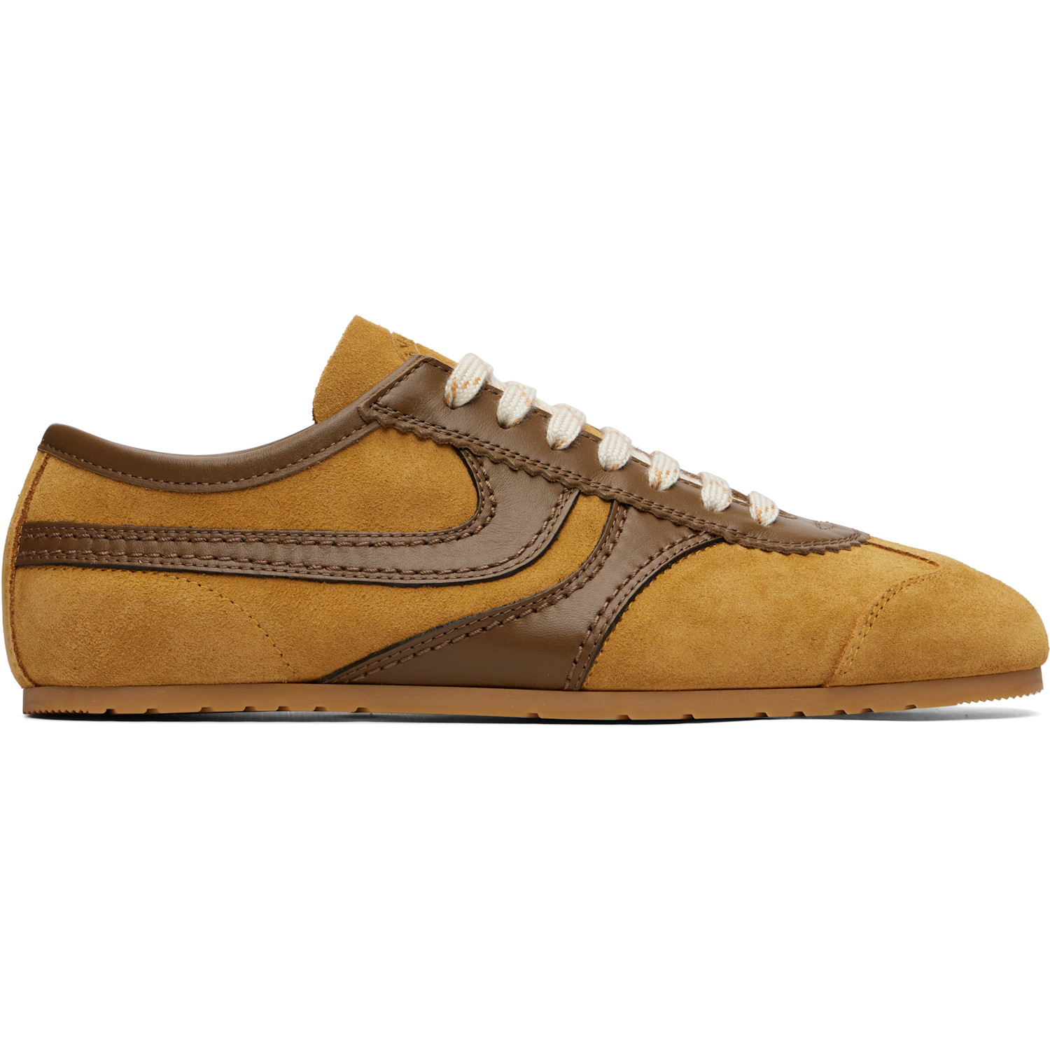 Dries Van Noten Tan Suede Sneakers