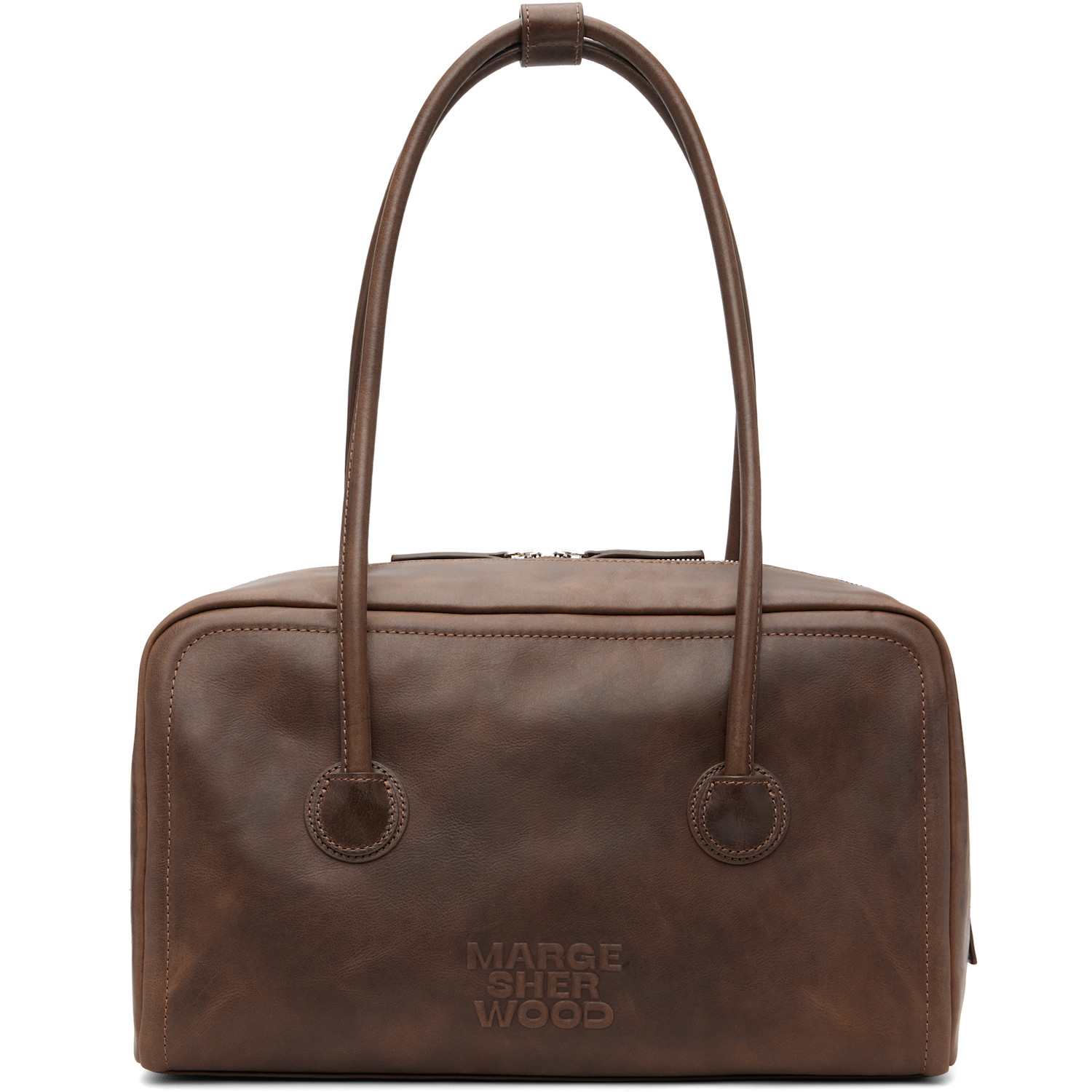 MARGESHERWOOD Brown Soft Boston Bag