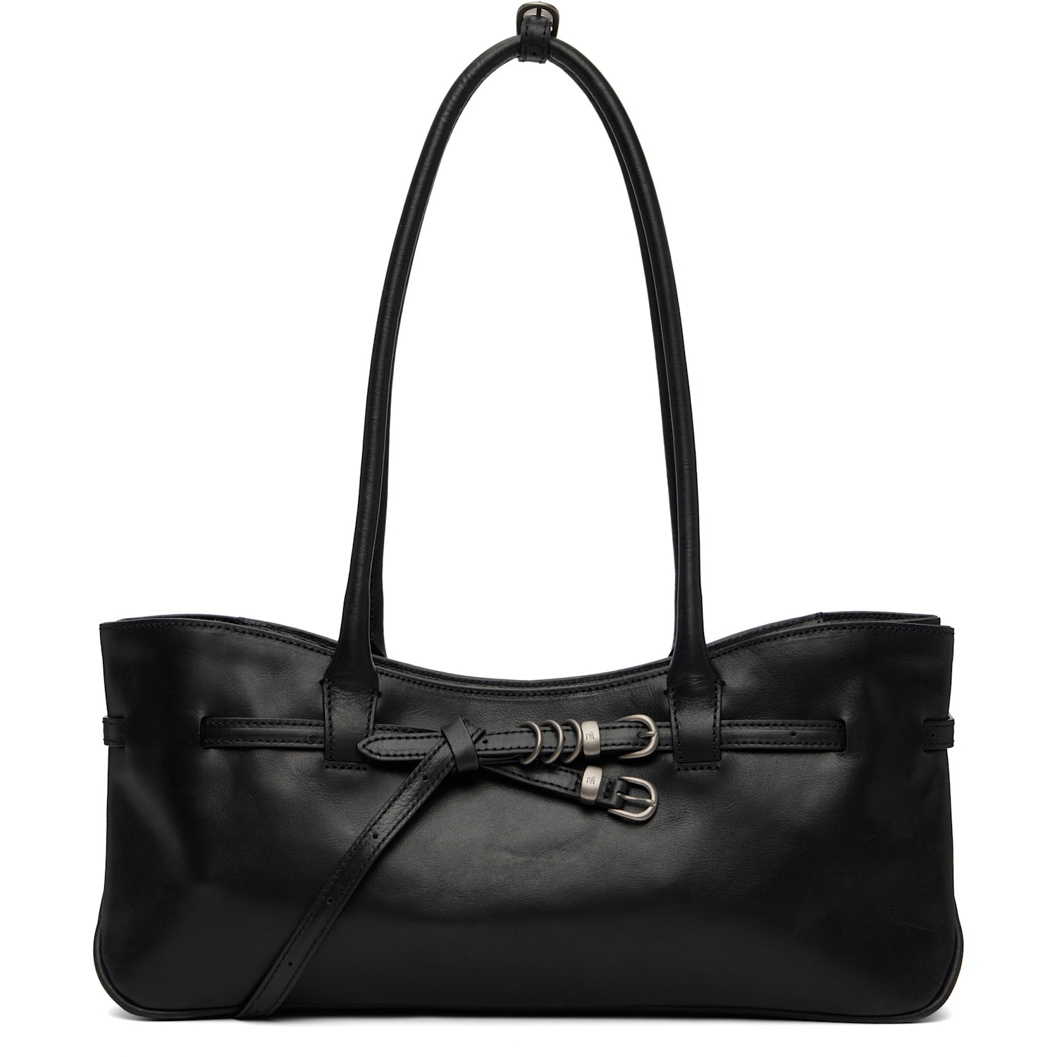 MARGESHERWOOD Black Leather 'Grandma' Used Shoulder Bag