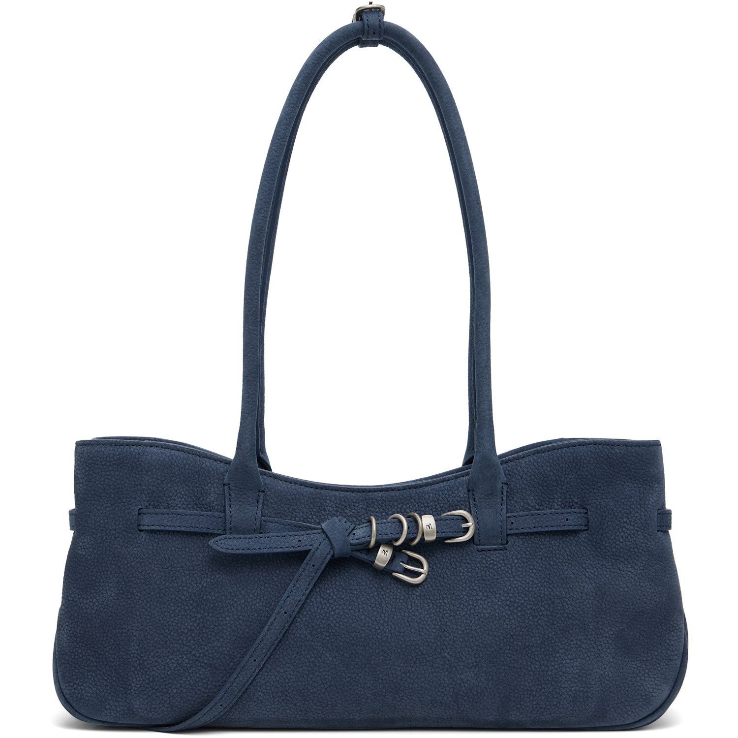 MARGESHERWOOD Navy Leather 'Grandma' Used Shoulder Bag