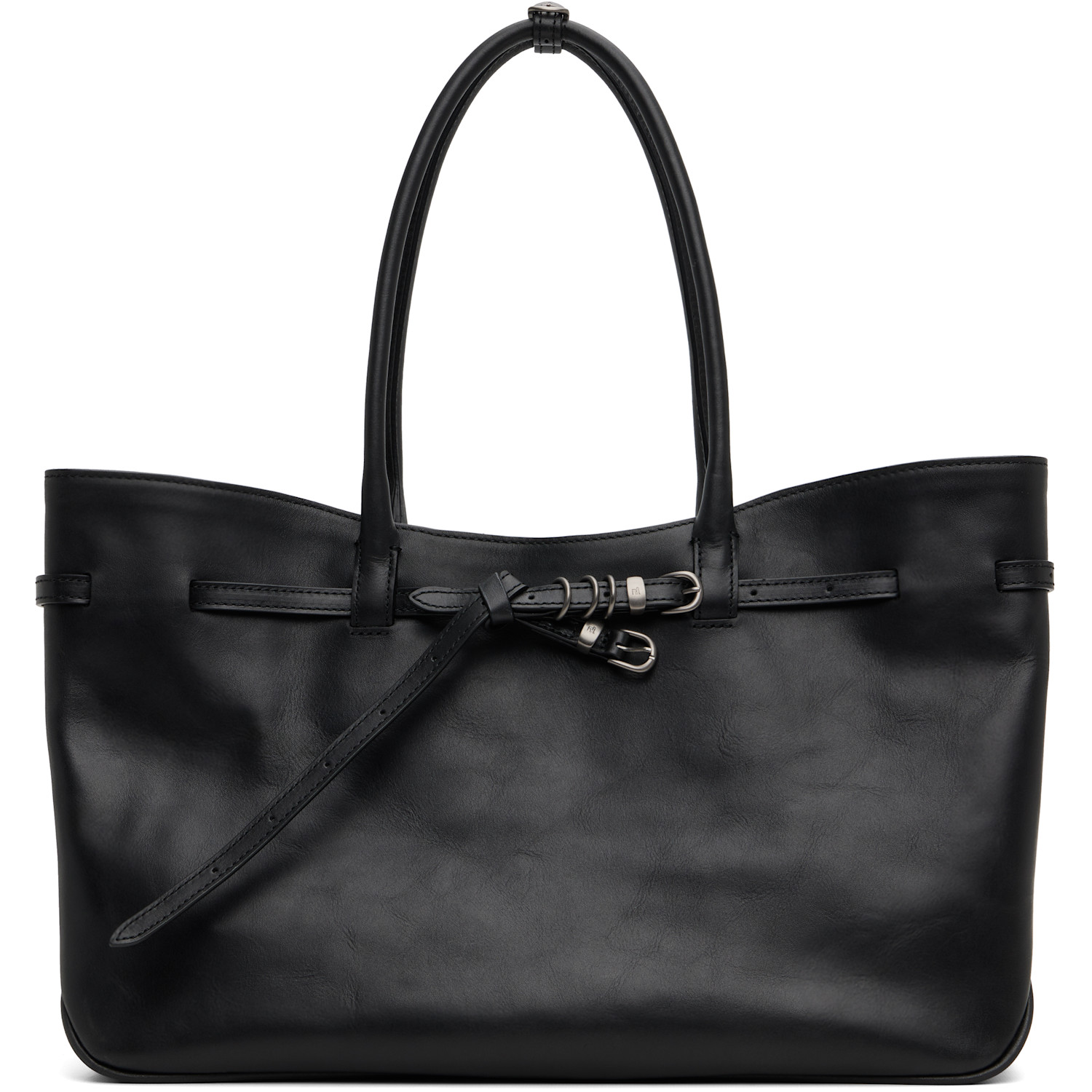 MARGESHERWOOD Black Leather 'Grandma' Used Large Tote