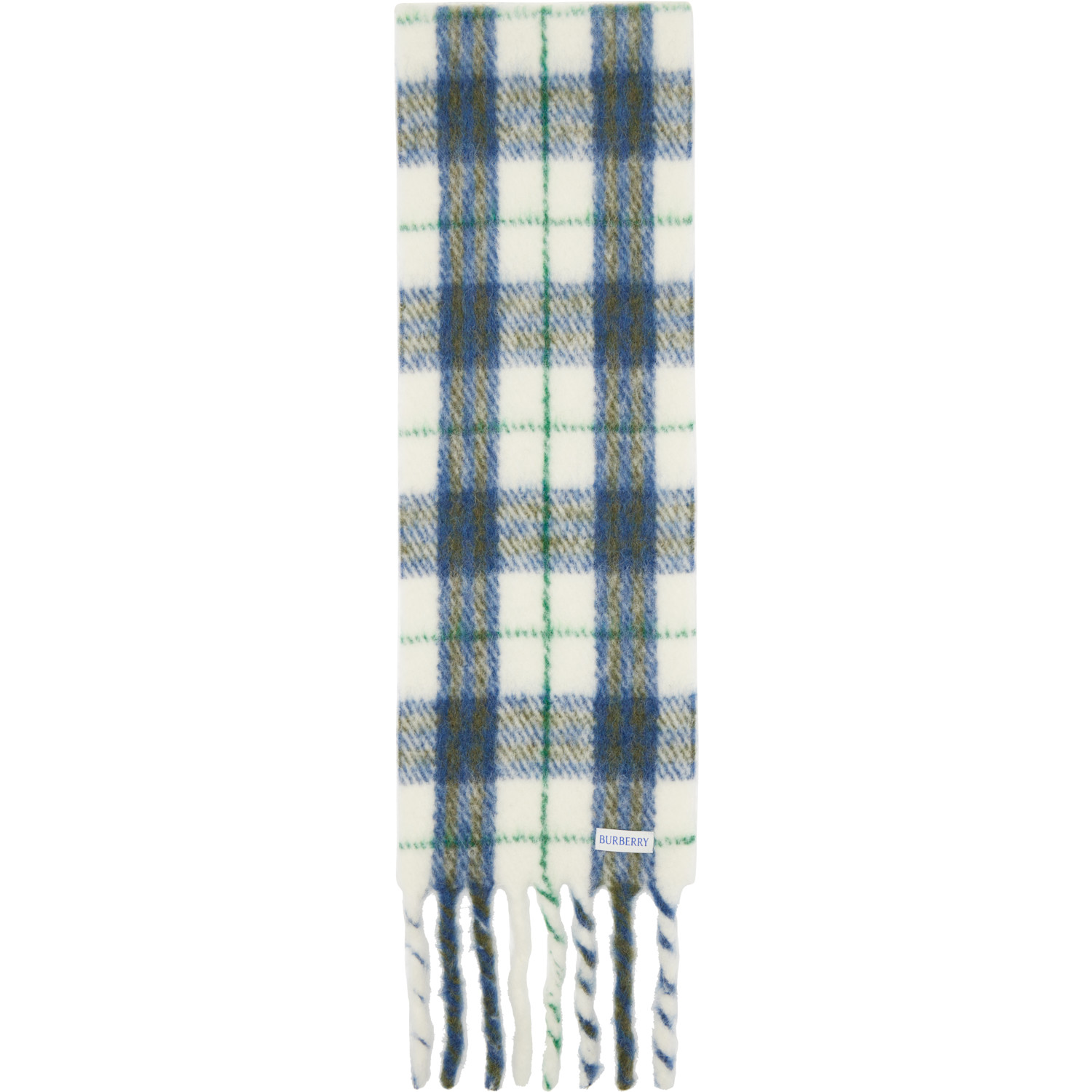 Burberry Navy & White Small Check Scarf