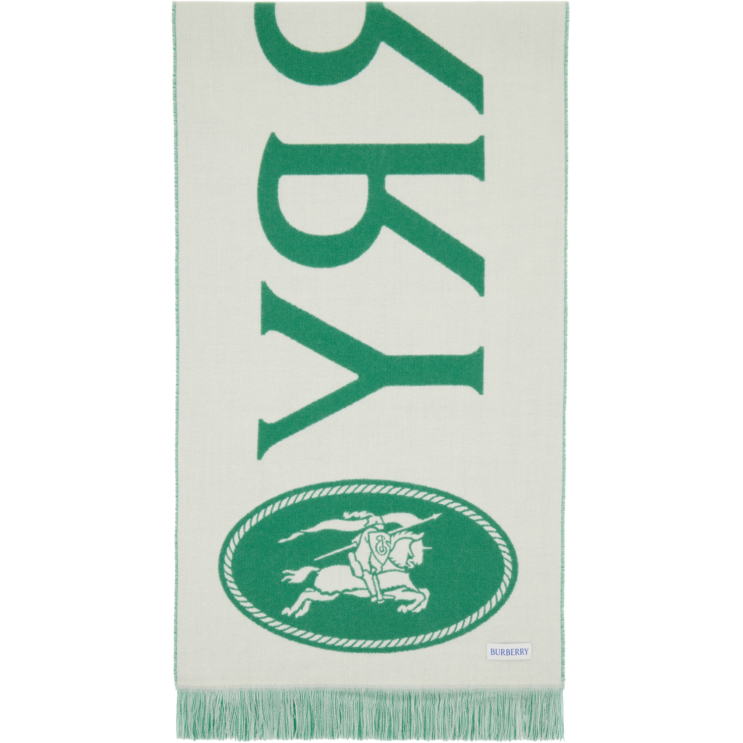  Burberry Green Ekd Scarf 