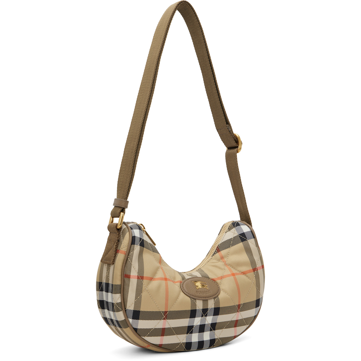  Burberry Beige Horseshoe Crossbody Bag 