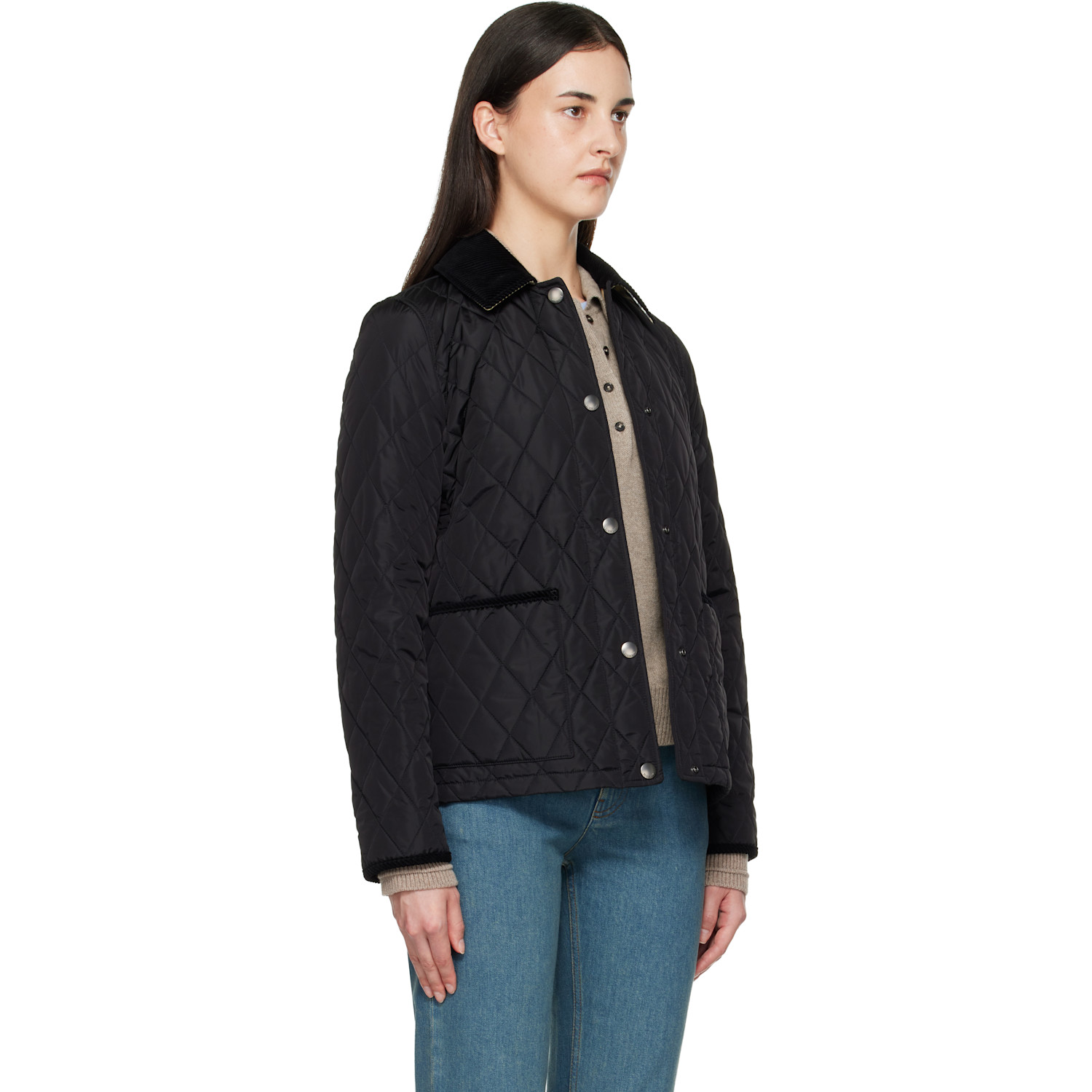  Burberry Black Quilted Nylon Jacket 