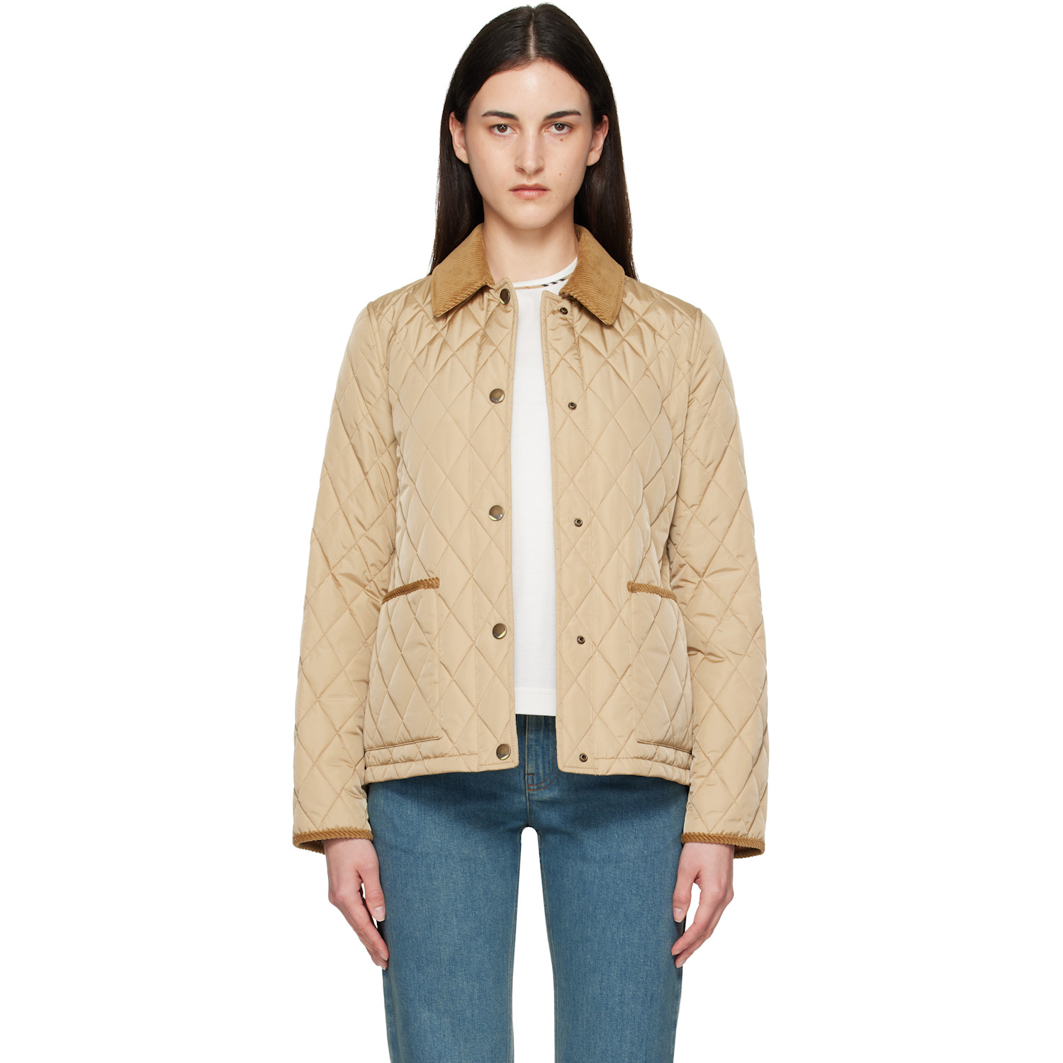 Burberry Beige Quilted Nylon Jacket