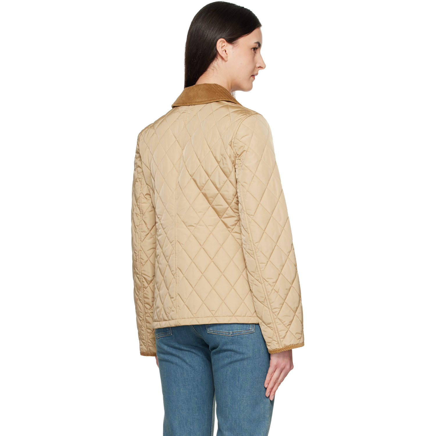  Burberry Beige Quilted Nylon Jacket 