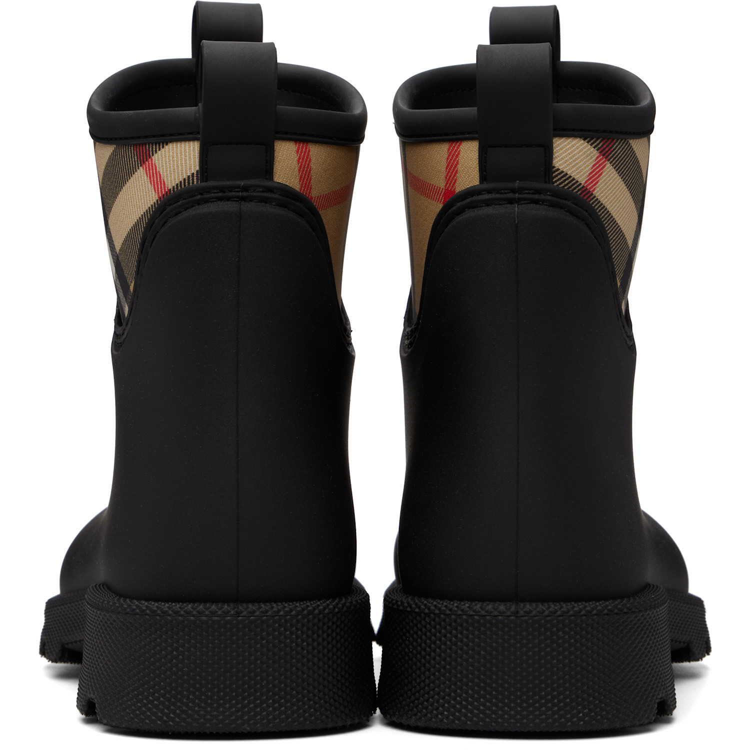  Burberry Black Rubber Marsh Stamp Low Boots​ 