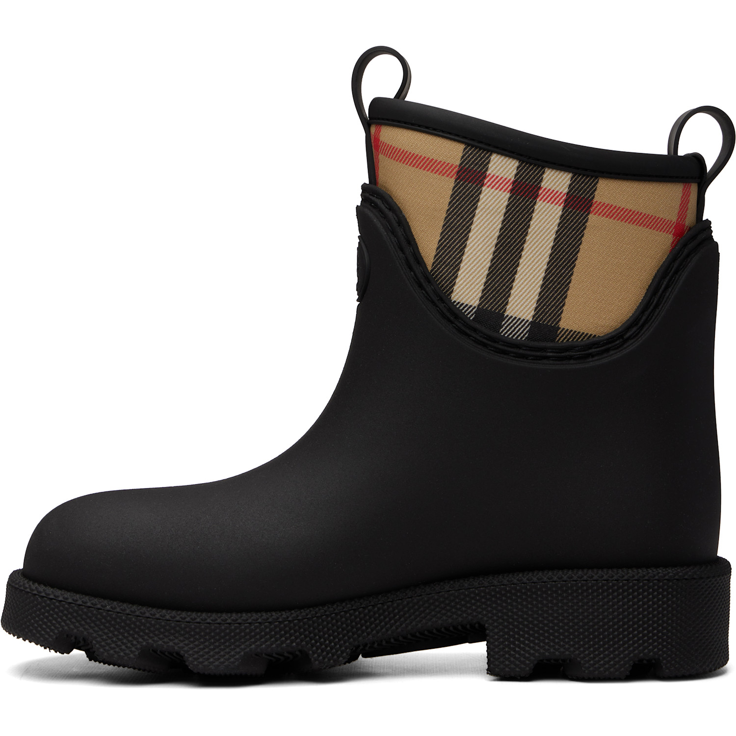  Burberry Black Rubber Marsh Stamp Low Boots​ 