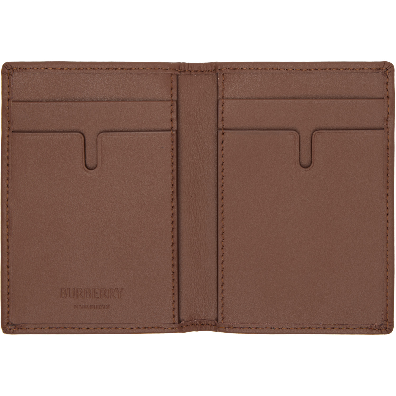  Burberry Beige Check Folding Card Holder 