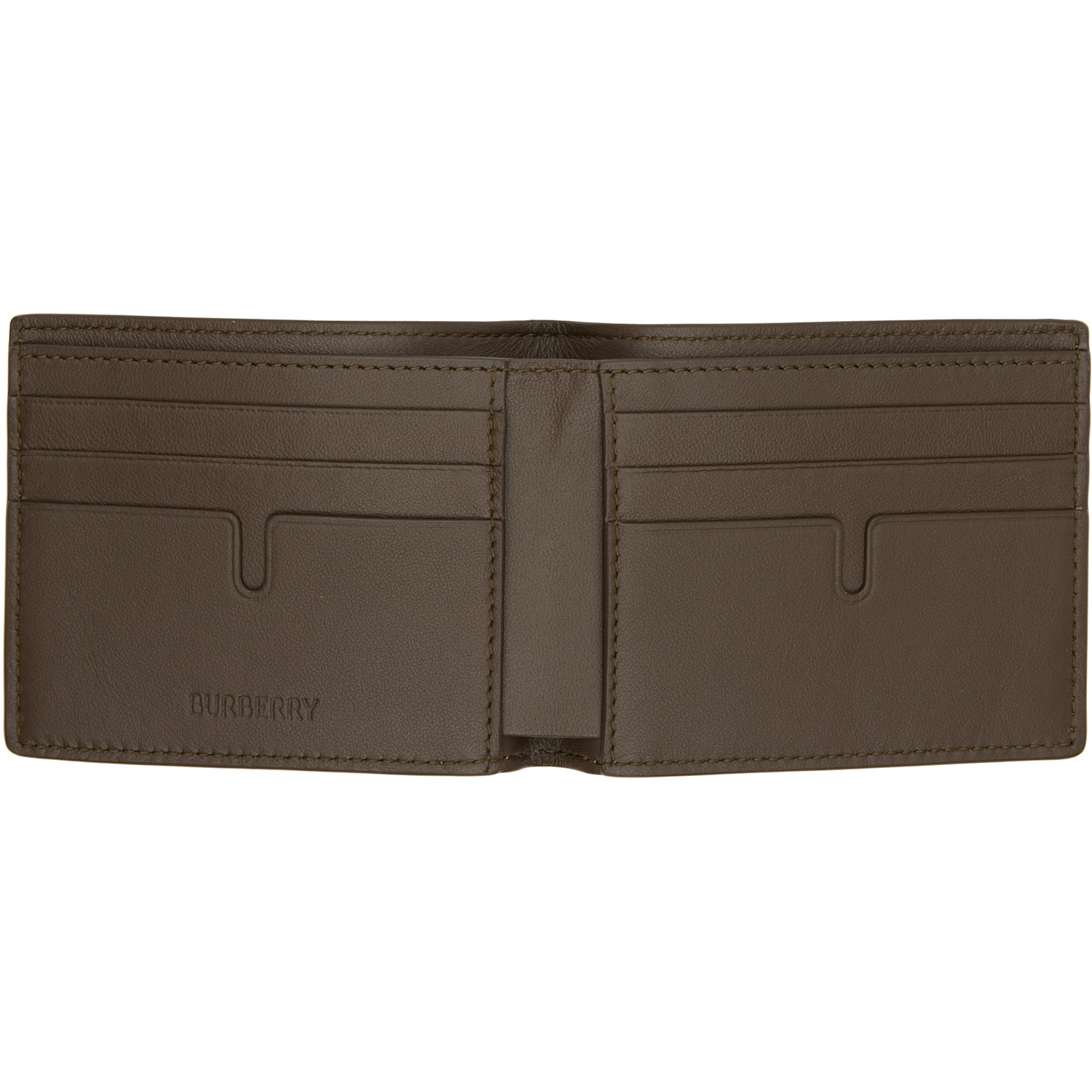  Burberry Beige Check Slim Bifold Wallet 