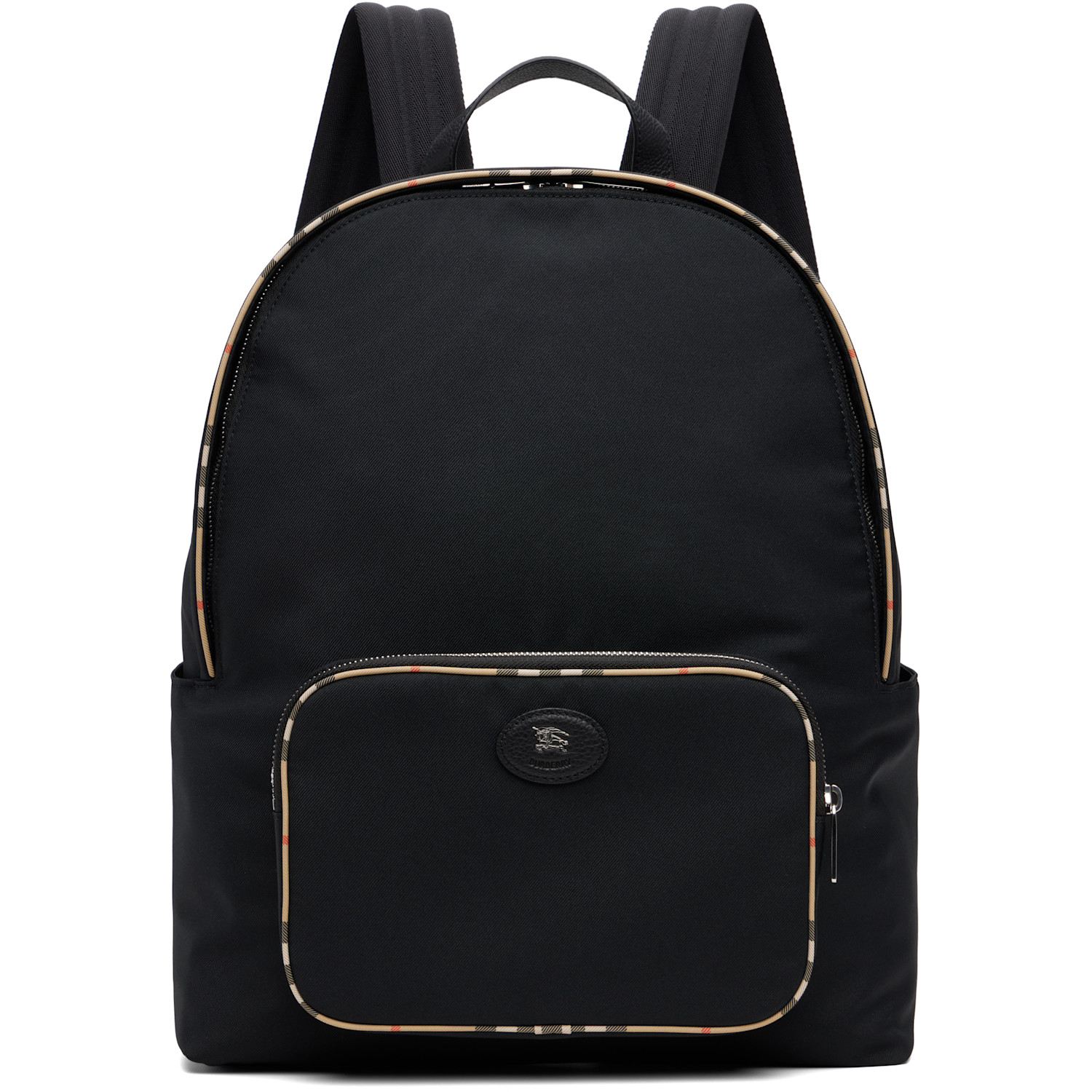 Burberry Black Check Trim Backpack