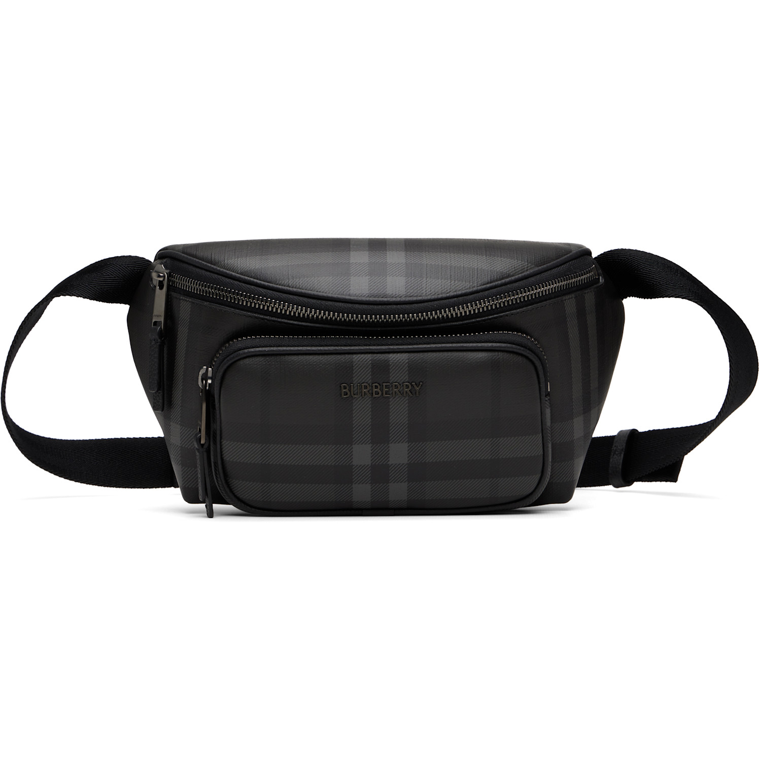 Burberry Gray City Check Belt Bag
